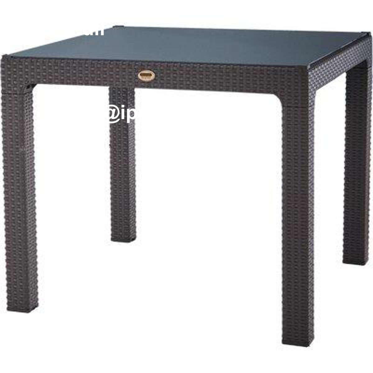 TAVOLO RATTAN KRETA DOMUS PP ANTRACITE CM 90X90 H.CM 78