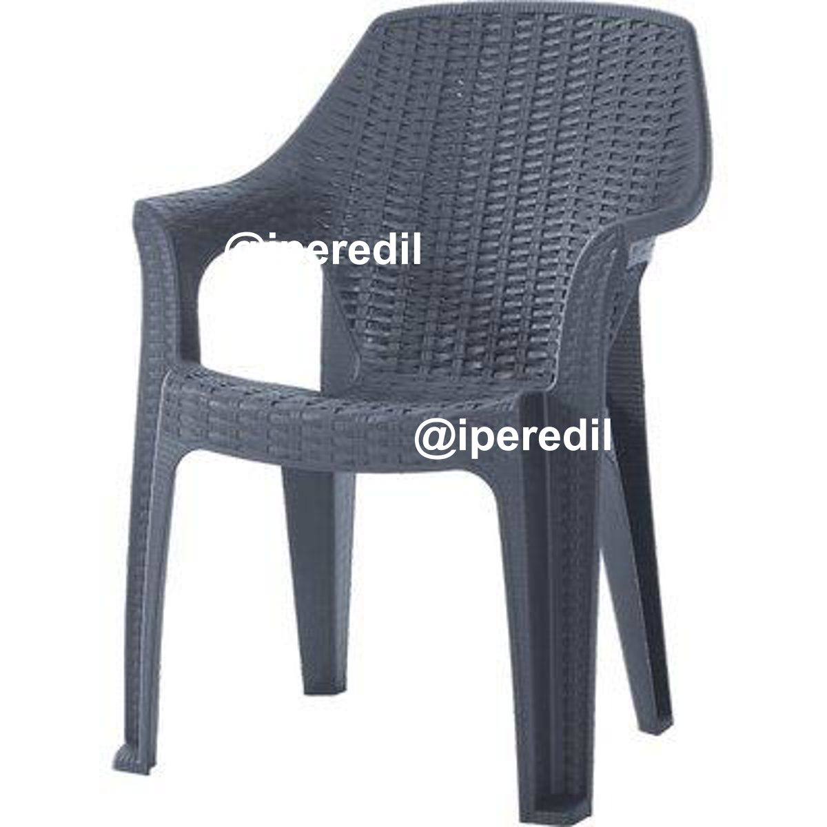 SEDIA RATTAN THERA + BRACCIOLI DOMUS PP ANTRACITE CM 58X75 H.CM 85