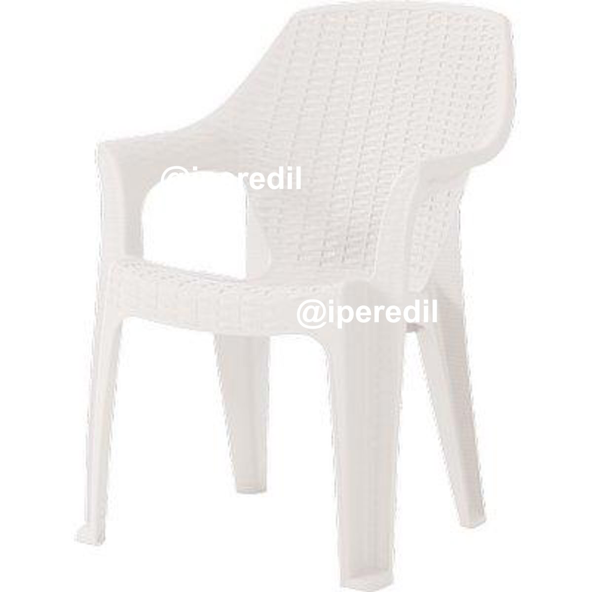 SEDIA RATTAN THERA + BRACCIOLI DOMUS PP BIANCO CM 58X75 H.CM 85