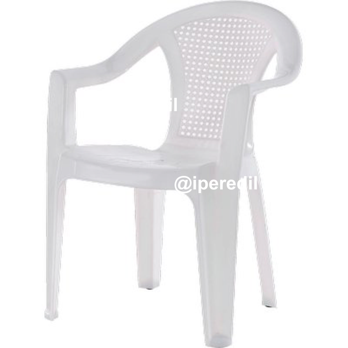 SEDIA MILOS + BRACCIOLI DOMUS PP BIANCO CM 53X45 H.CM 77 - 02639121