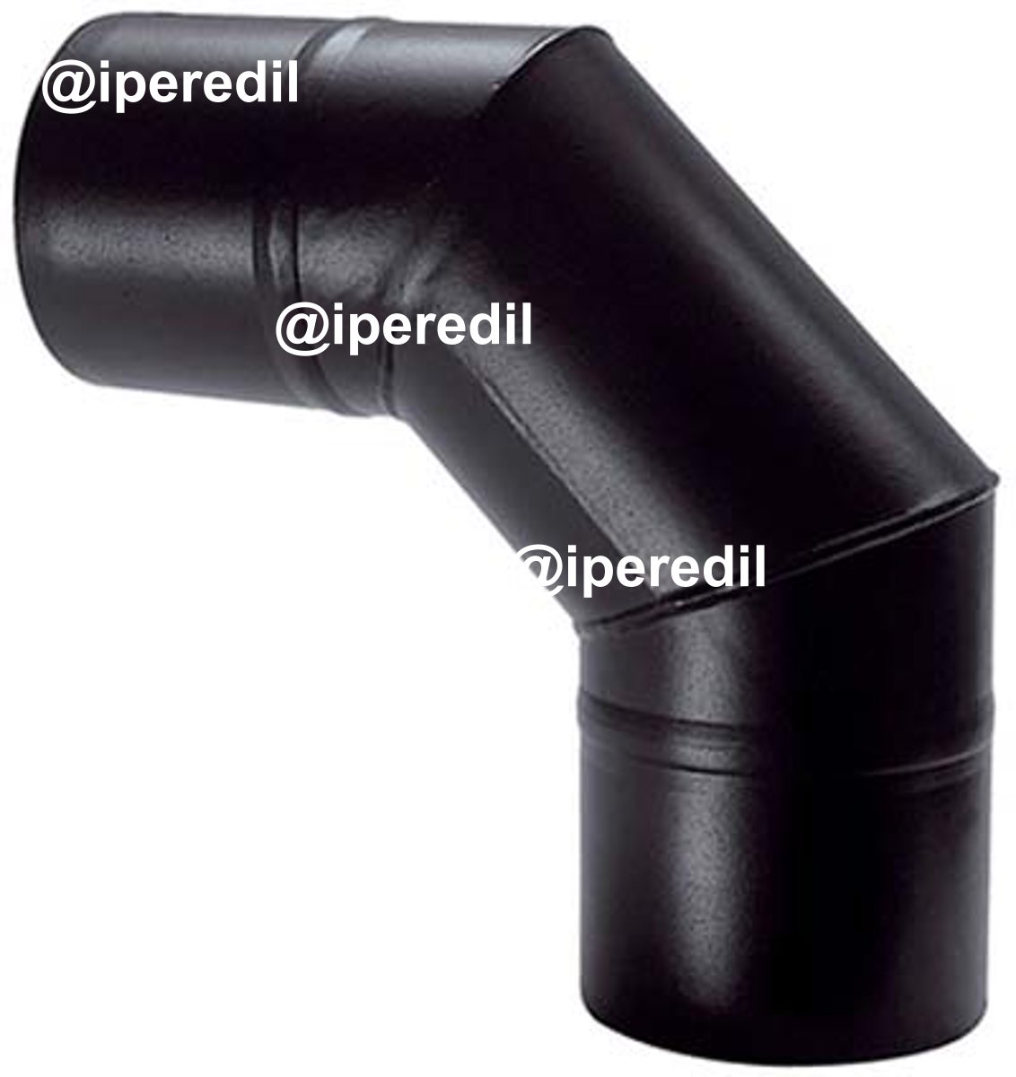 GOMITO PELLET 90° NERO OPACO SAVE CM 8 - 02654104