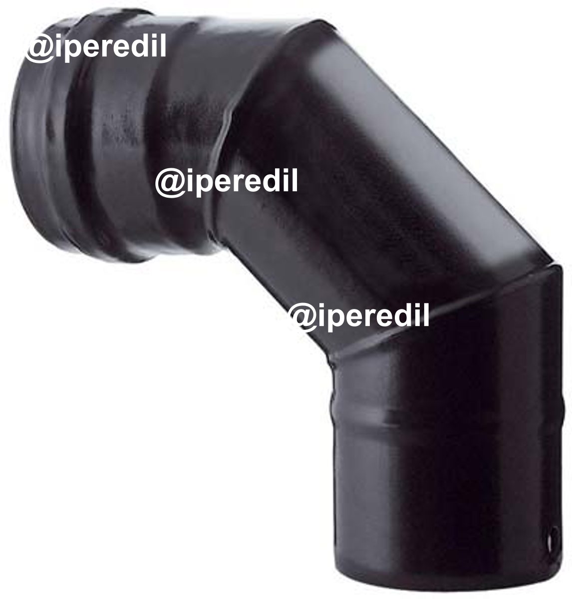 GOMITO PELLET 90° NERO OPACO SAVE CM 12 - 02654105