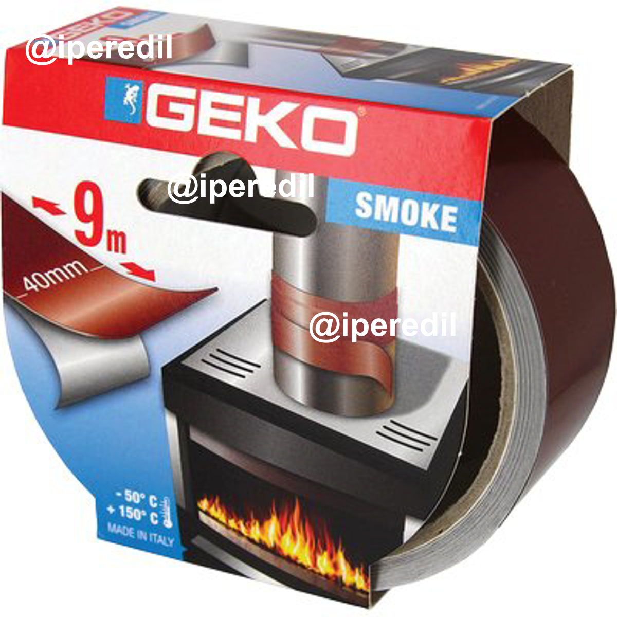 NASTRO ALLUMINIO EMMESMOKE GEKO MARRONE CM 4 MT 9 - 02657819