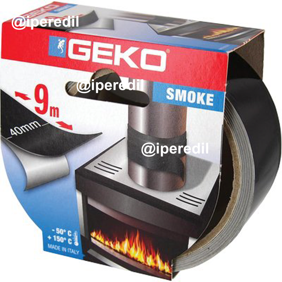 NASTRO ALLUMINIO EMMESMOKE GEKO NERO CM 4 MT 9 - 02657821