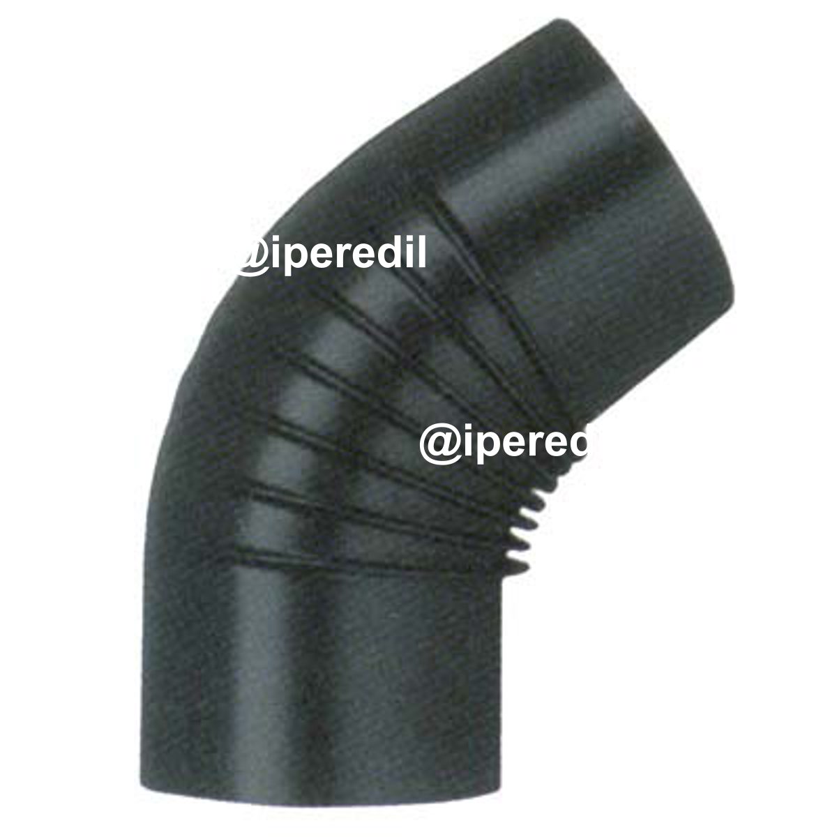 GOMITO LEGNA 45° CLASSIC NERO OPACO SAVE CM 15 - 02659635