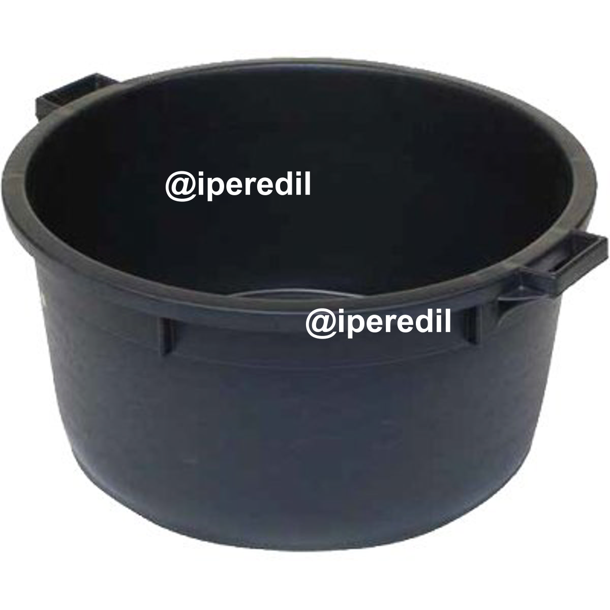 MASTELLONE SOTTOSPINA TONDO NERO + MANICI ICS LDPE LT 80 CM 65 H.CM 32