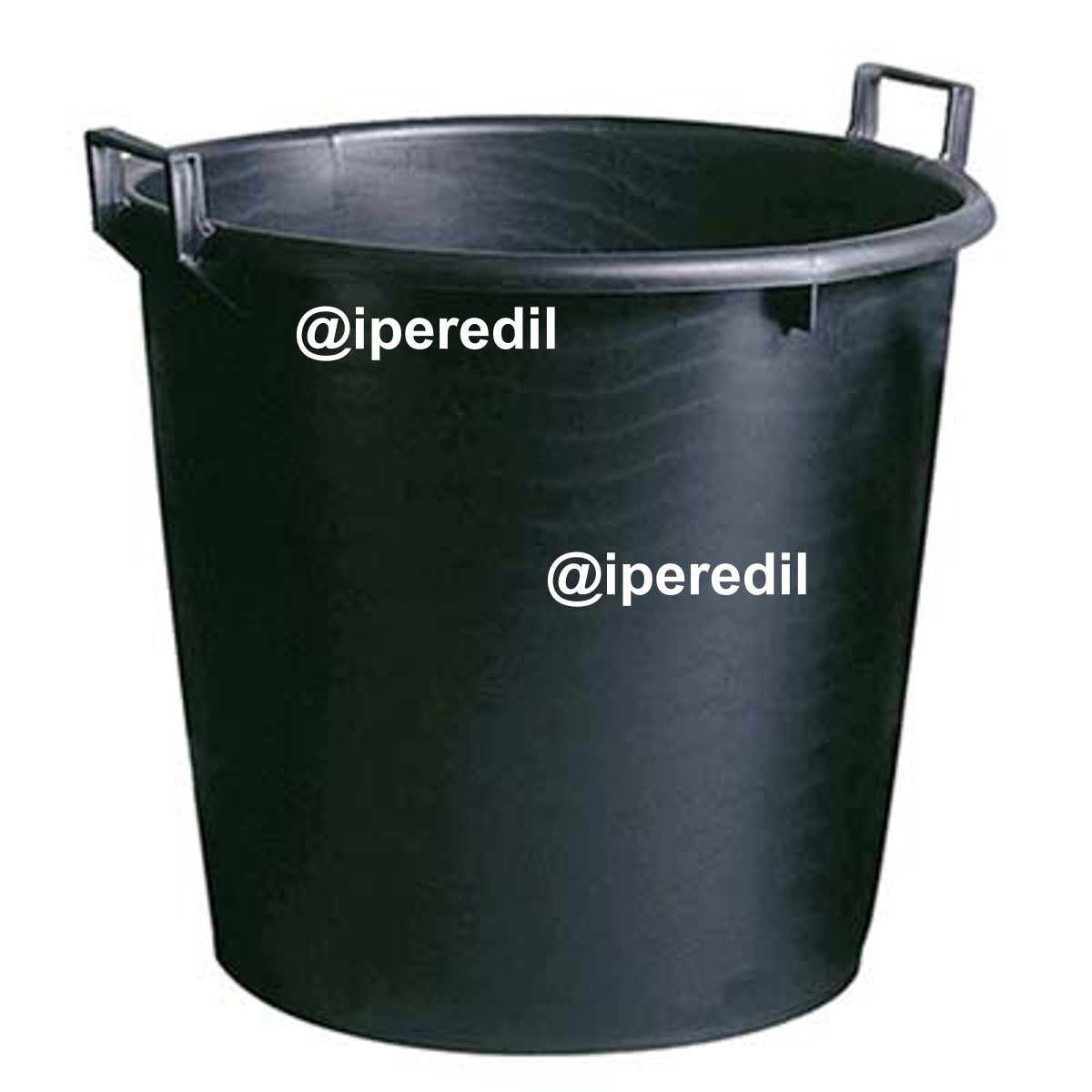 CASSA PORTA MACERIE FONDO TONDO PE NERO CM 55 H.CM 41 LITRI 65