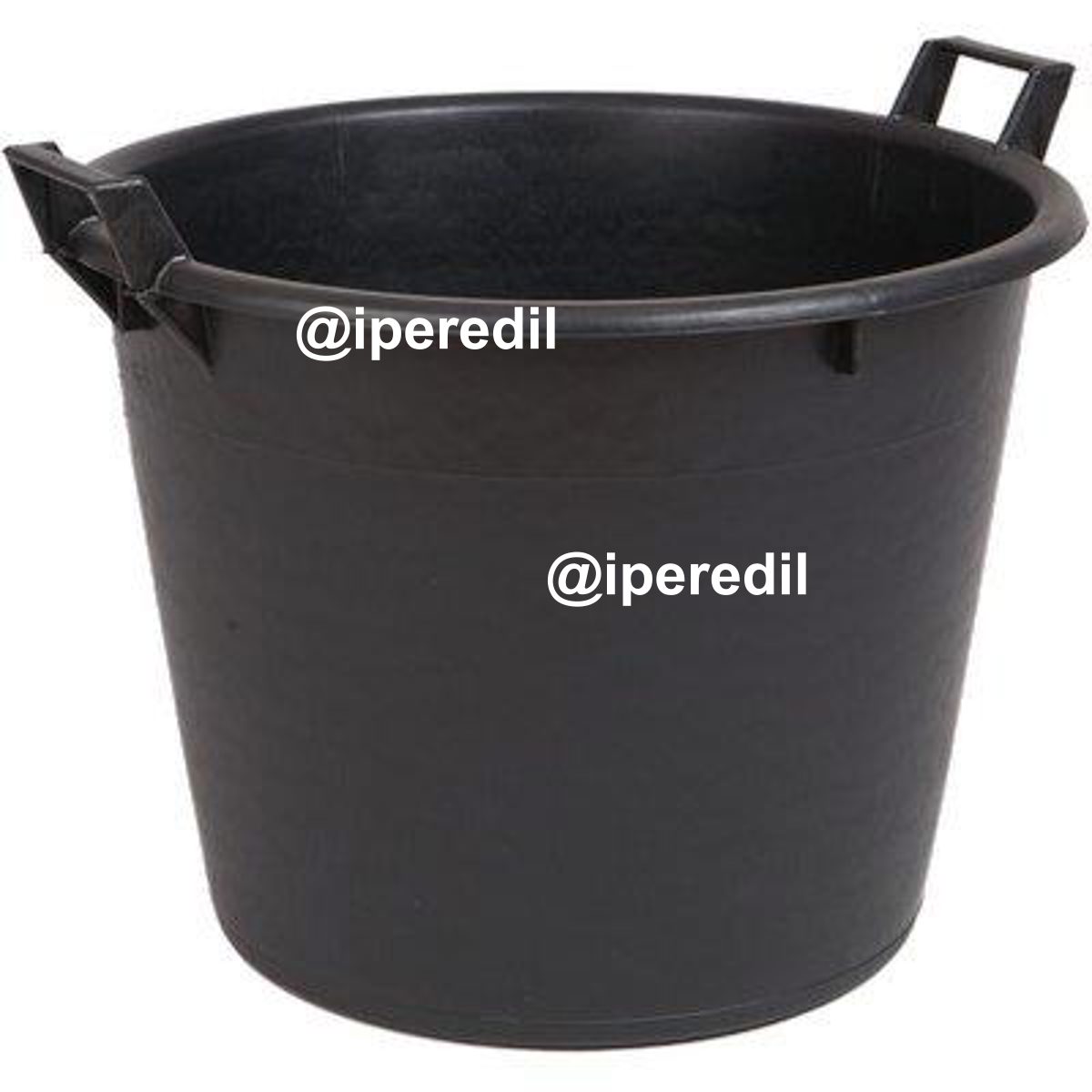 MASTELLO TONDO 2 MANICI ICS LDPE NERO LT 65 CM 55 H.CM 41