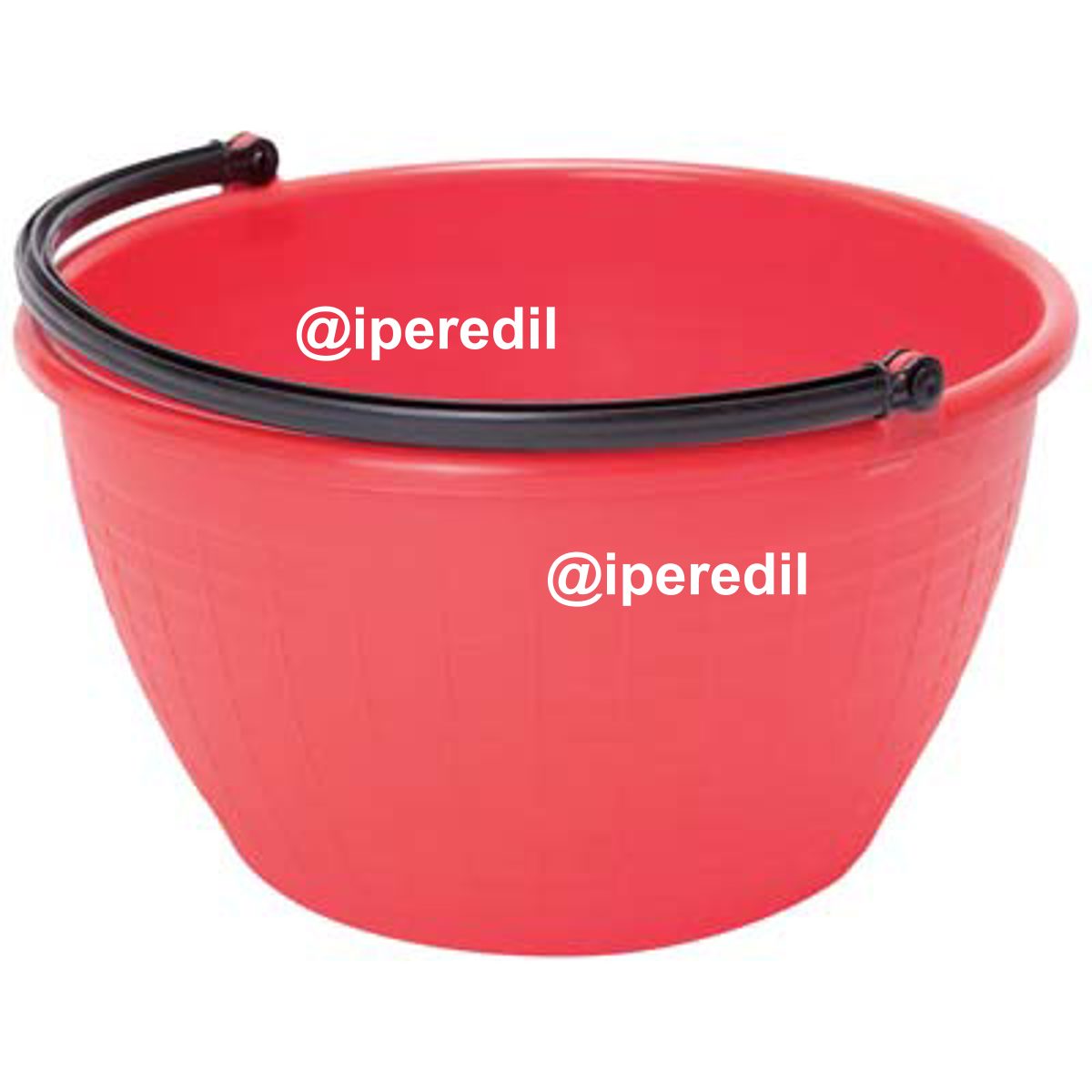 CESTA RACCOLTA TONDA ICS PPL ROSSO LT 16