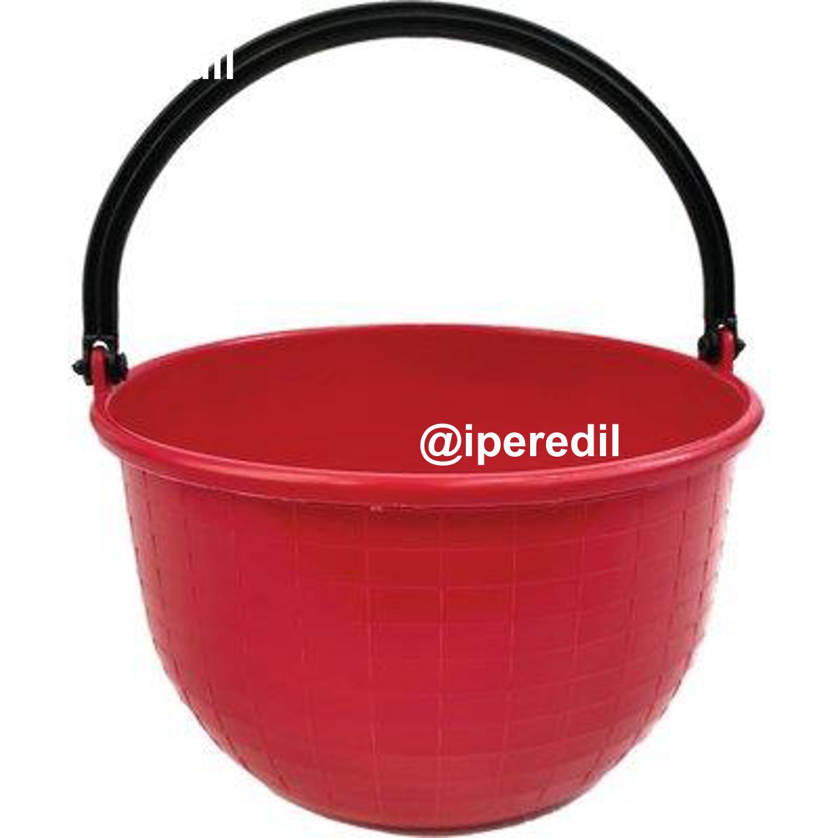 CESTA RACCOLTA TONDA PPL ROSSO LT 14
