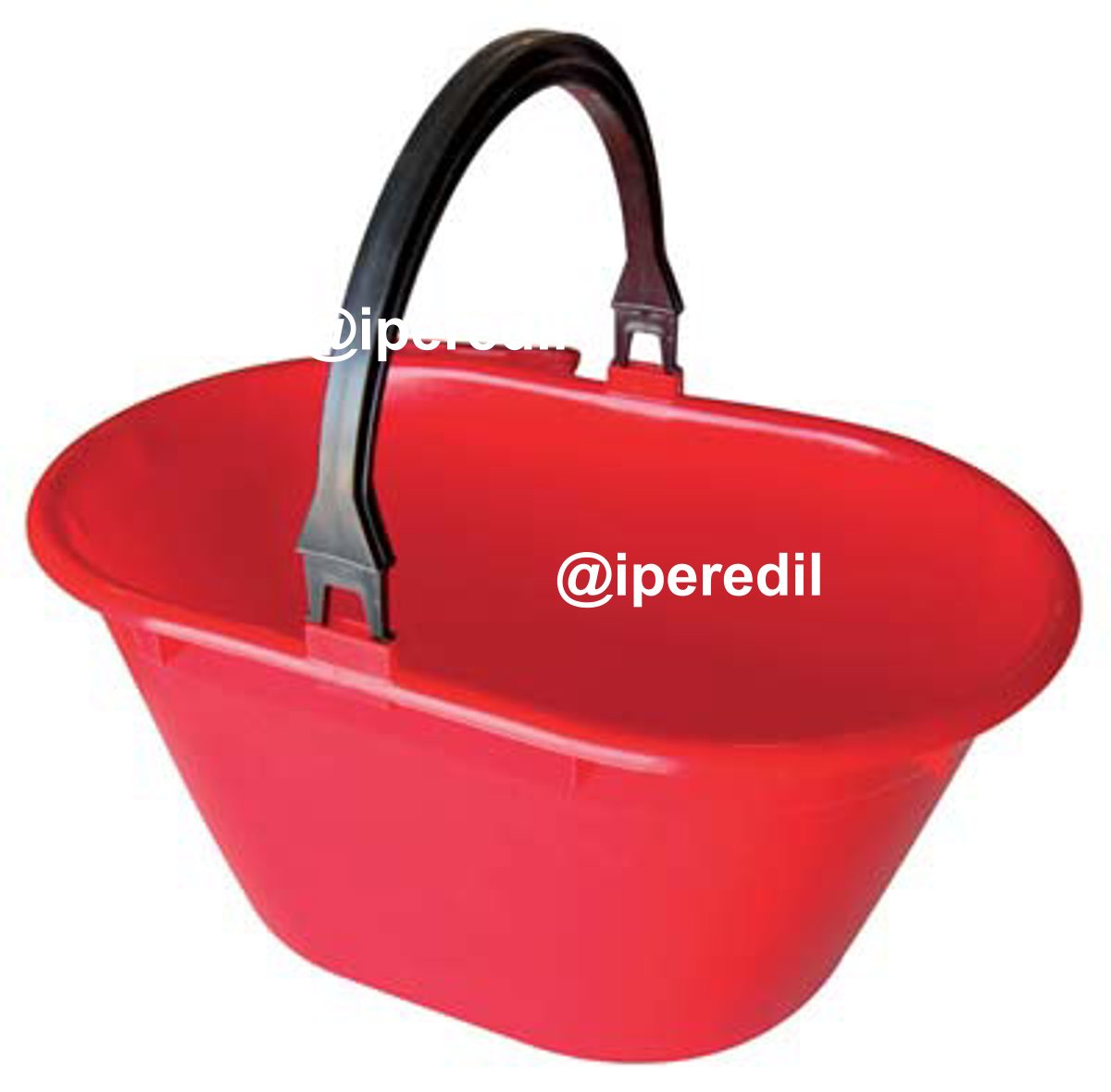 CESTA RACCOLTA OVALE MANICO FISSO ICS PPL ROSSO LT 20