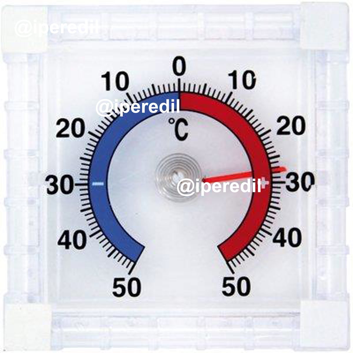 TERMOMETRO FINESTRA THERM32 VELAMP PP TRASPARENTE -50/+50°C CM 7,5X7,5
