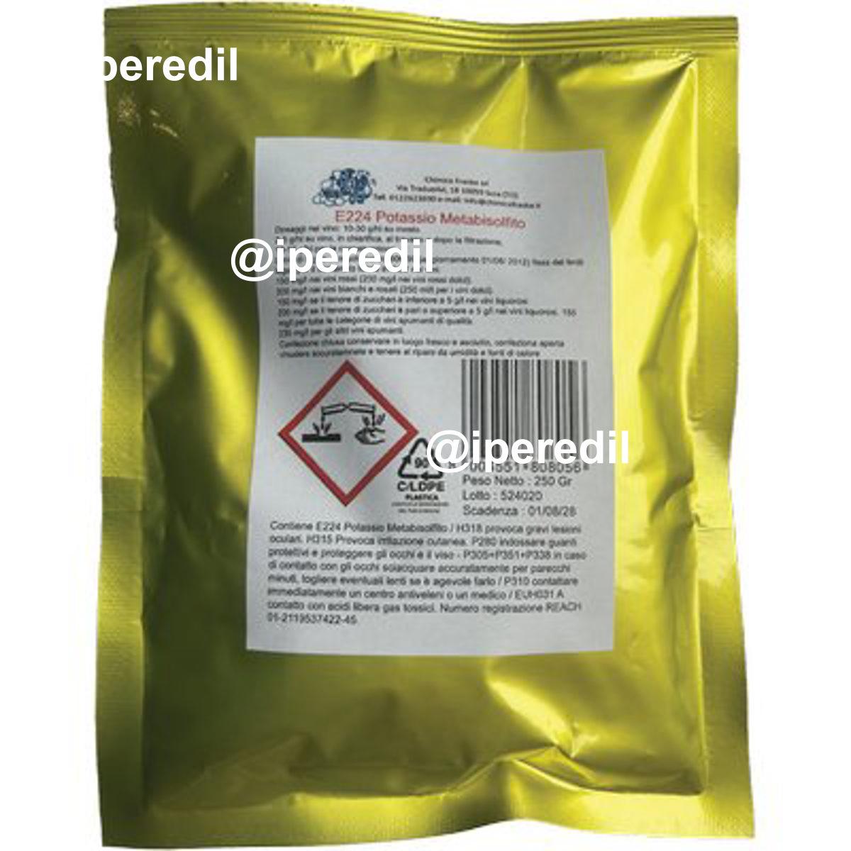 METABISOLFITO POTASSICO ENOLOGICO E224 GR 250