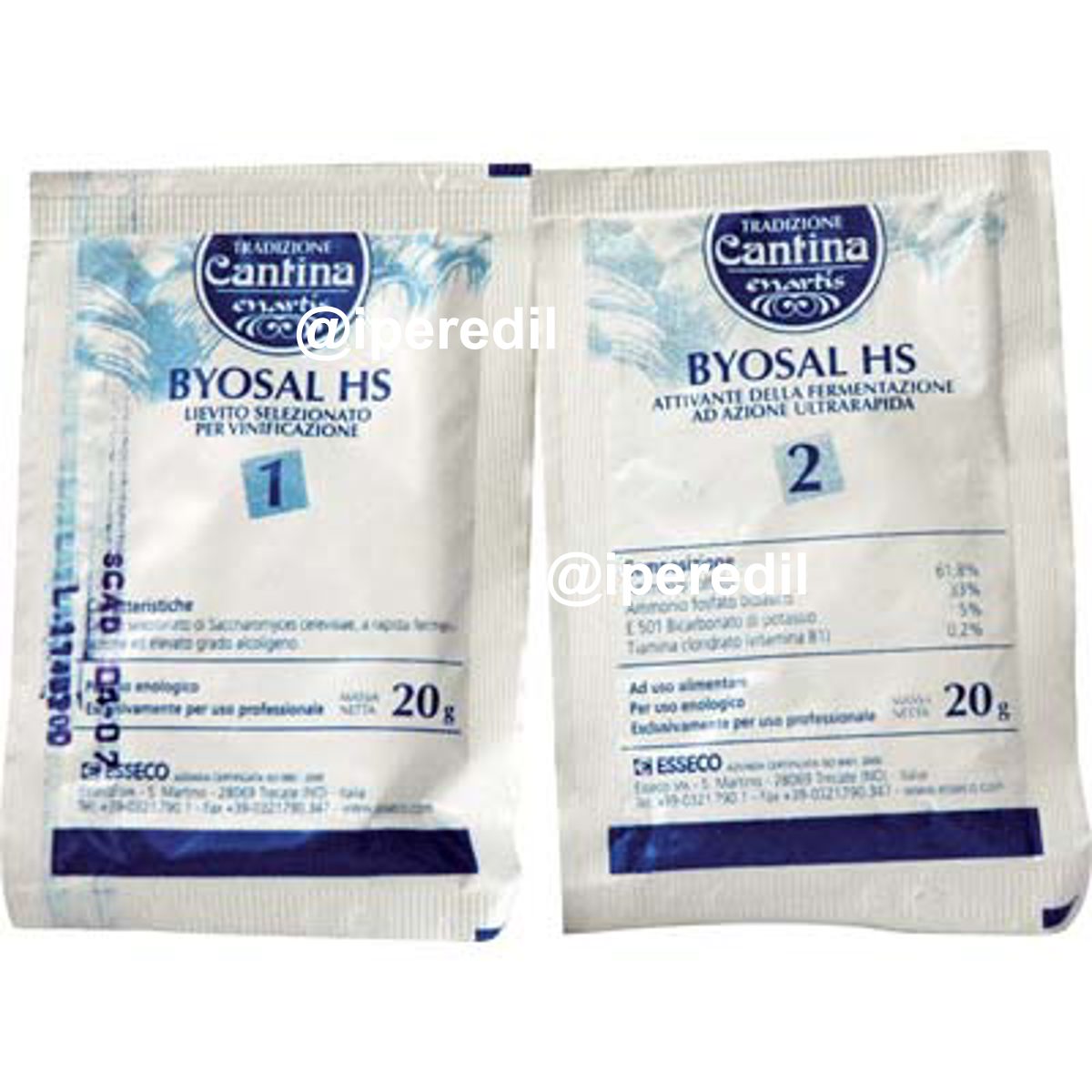 LIEVITO ENOLOGICO + ATTIVANTE BYOSAL HS ESSECO GR 20+20 - 03199860