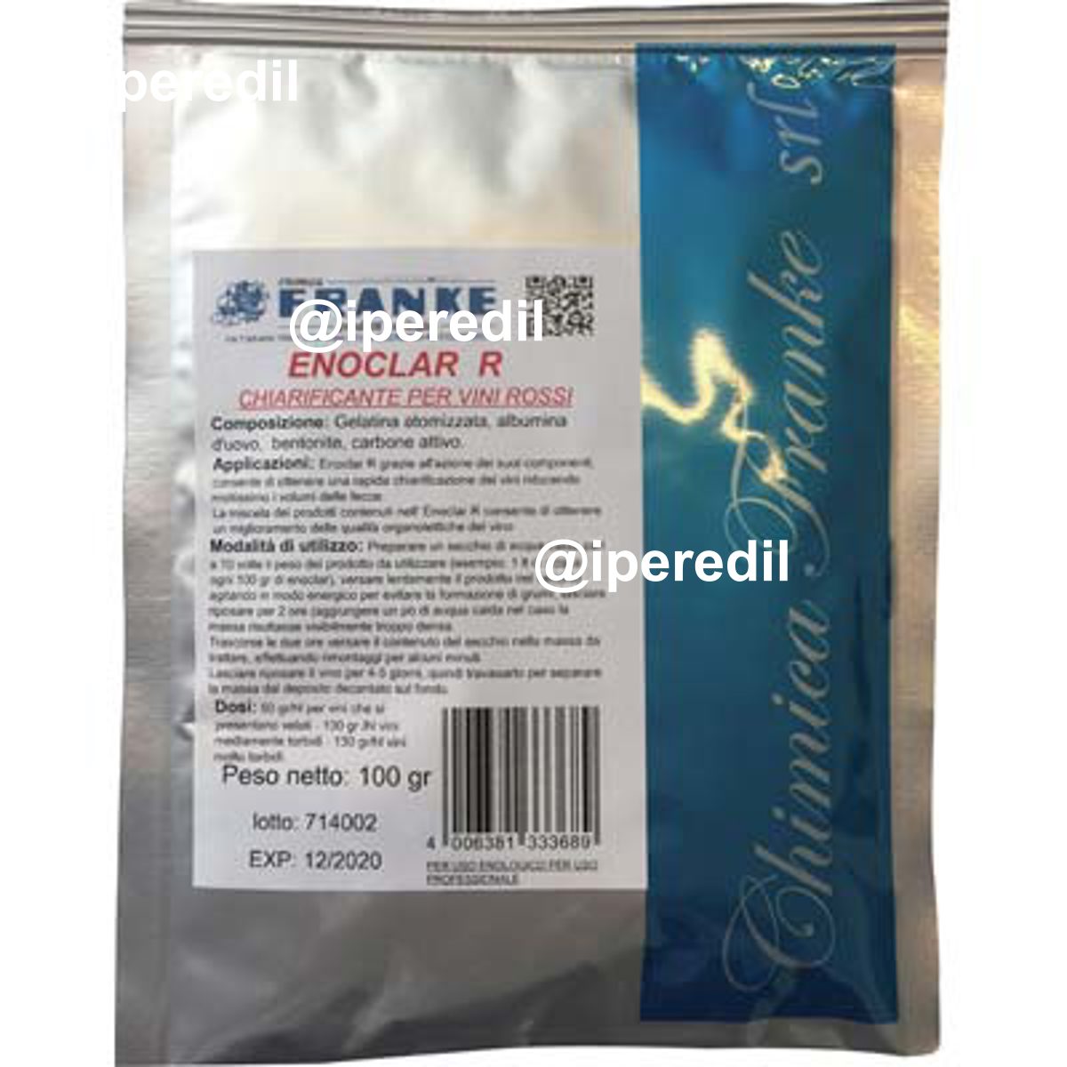 CHIARIFICANTE ENOLOGICO ENOCLAR R FRANKE VINO ROSSO GR 100