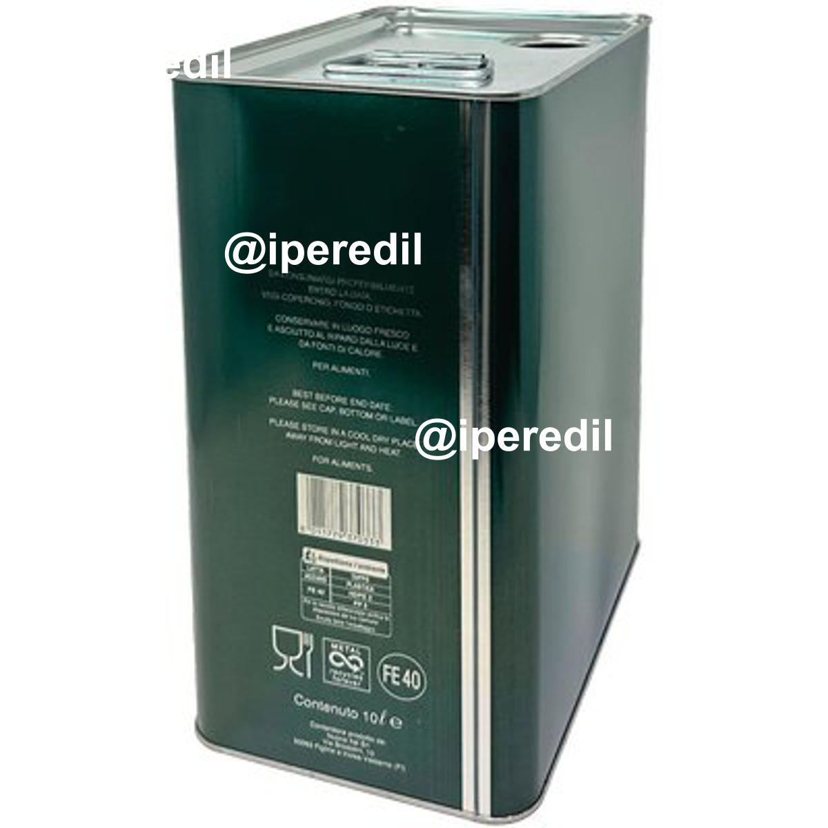 LATTINA BANDA STAGNATA FORO SINGOLO SENZA TAPPO QUADRA F.MM 42 LT 10 (112) - 03231110