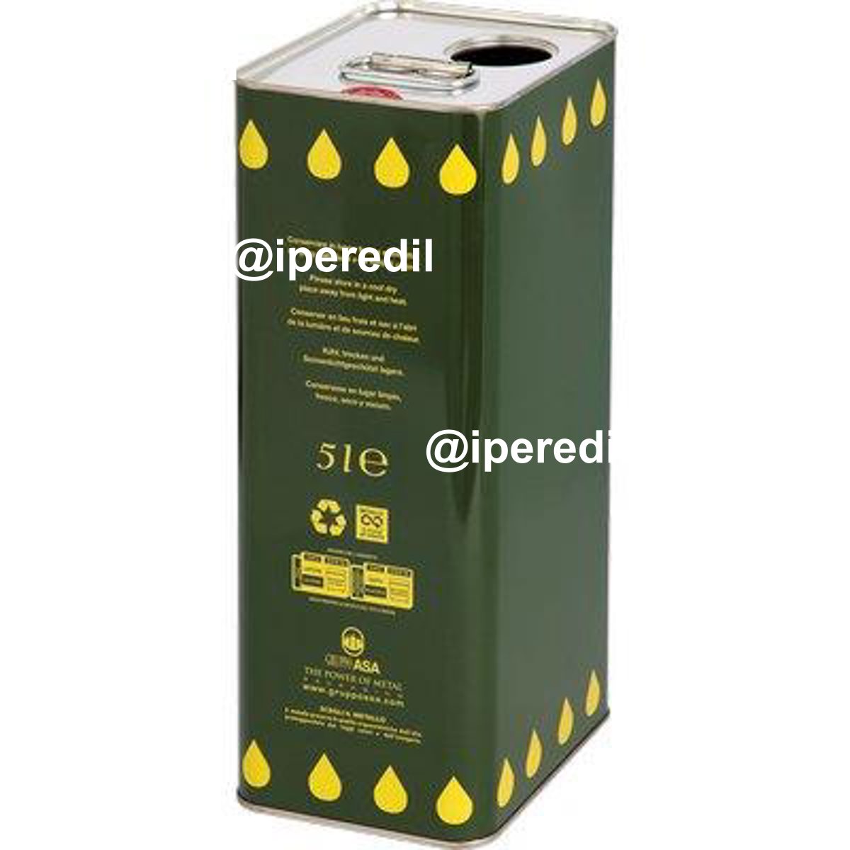 LATTINA BANDA STAGNATA FORO DOPPIO SENZA TAPPO QUADRA F.MM 42 LT 5 (288) - 03231129