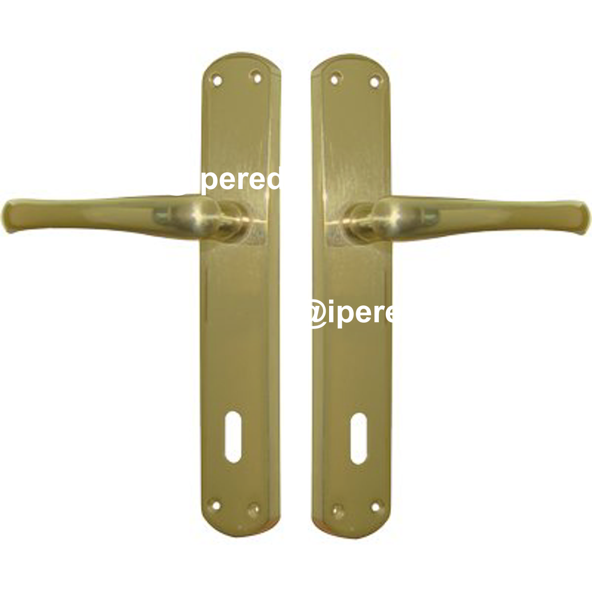 MANIGLIA RIO PLACCA FORO PATENT OTTONE LUCIDO Q8 I.MM 90 CF=PZ 2