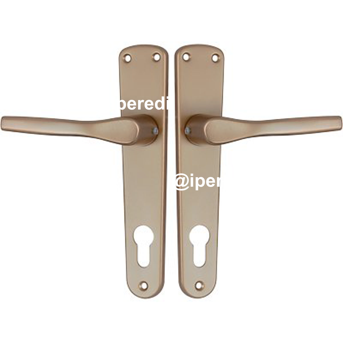 MANIGLIA GABRY PLACCA FORO SAGOMATO ALLUMINIO BRONZATO PLACCA Q8 I.MM 90 CF=PZ 2