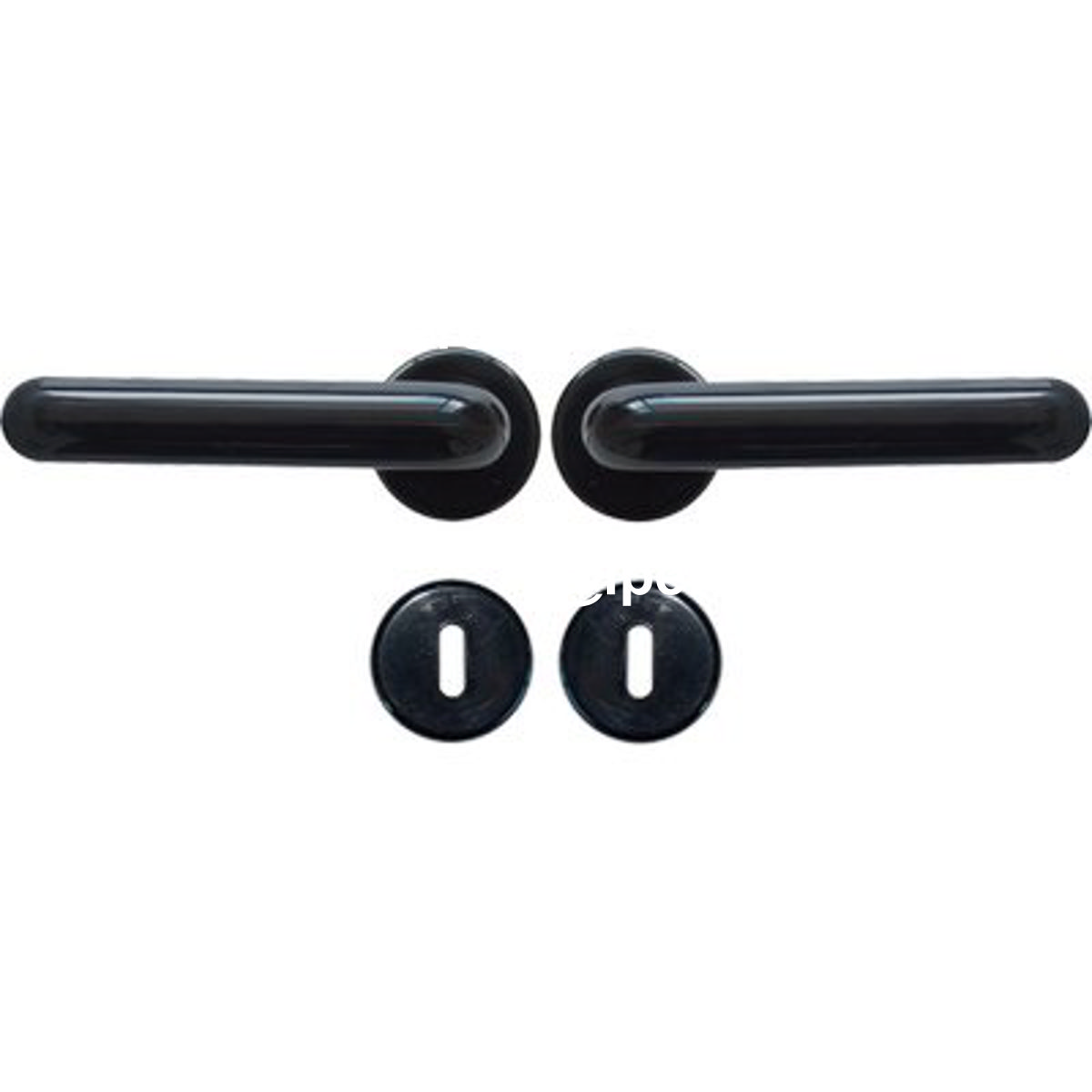 MANIGLIA KING ROSETTA FORO PATENT RESINA NERA Q8 CF=PZ 2