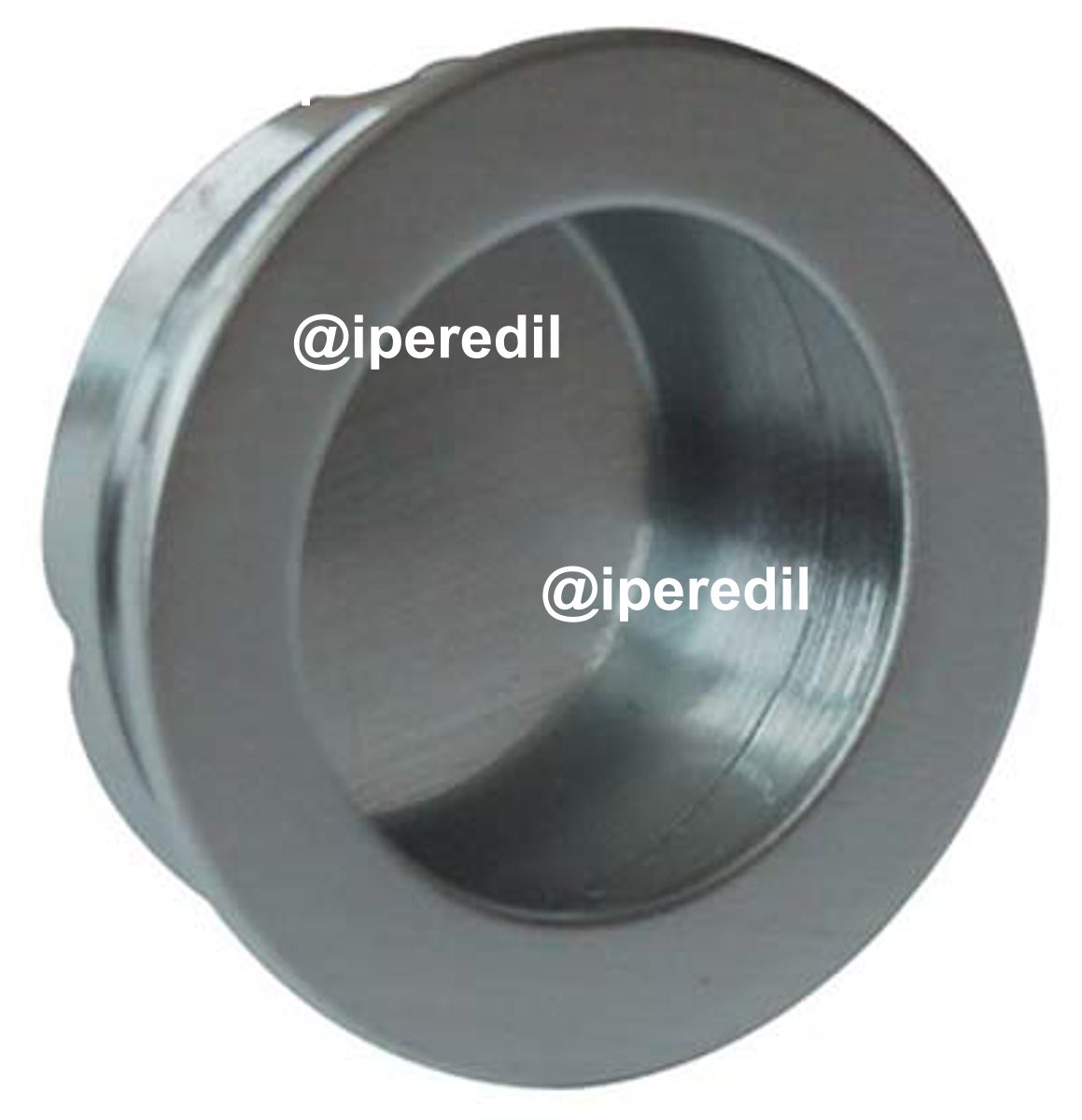 MANIGLIA INCASSO TONDA COTTALI MM 40X12 OTTONE CROMO SATINATO