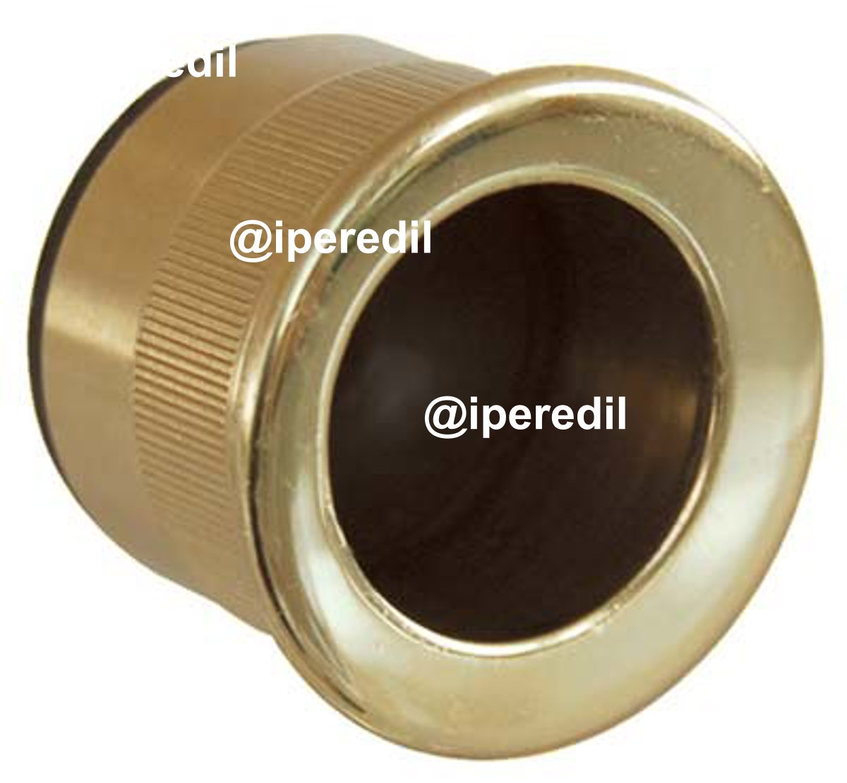 MANIGLIA A DITALE INCASSO TONDA COTTALI MM 25x12 OTTONE LUCIDO