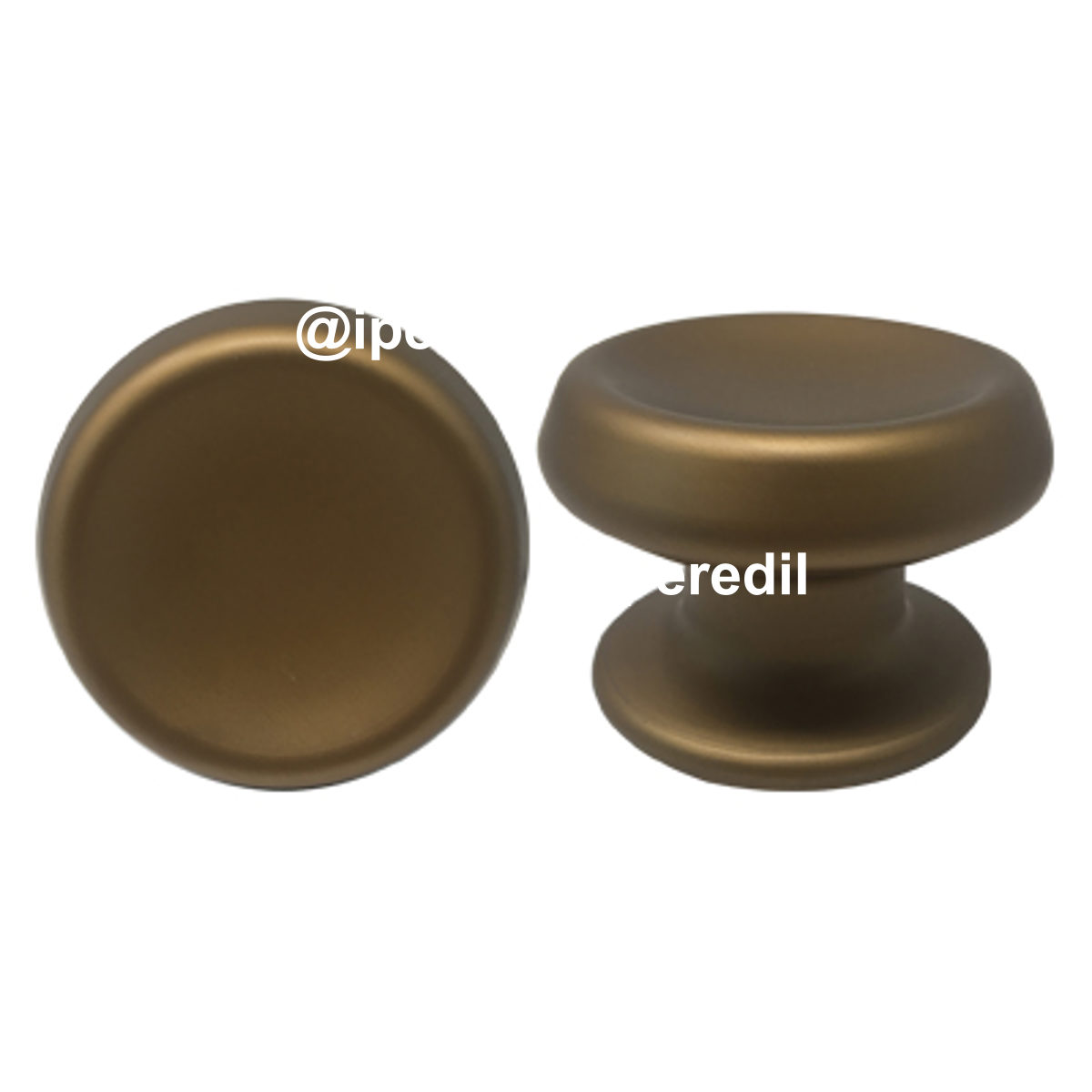 POMOLO X PORTONE 166 SAGUATTI ALLUMINIO BRONZO SATINATO D.MM 80 BASE D.MM 70