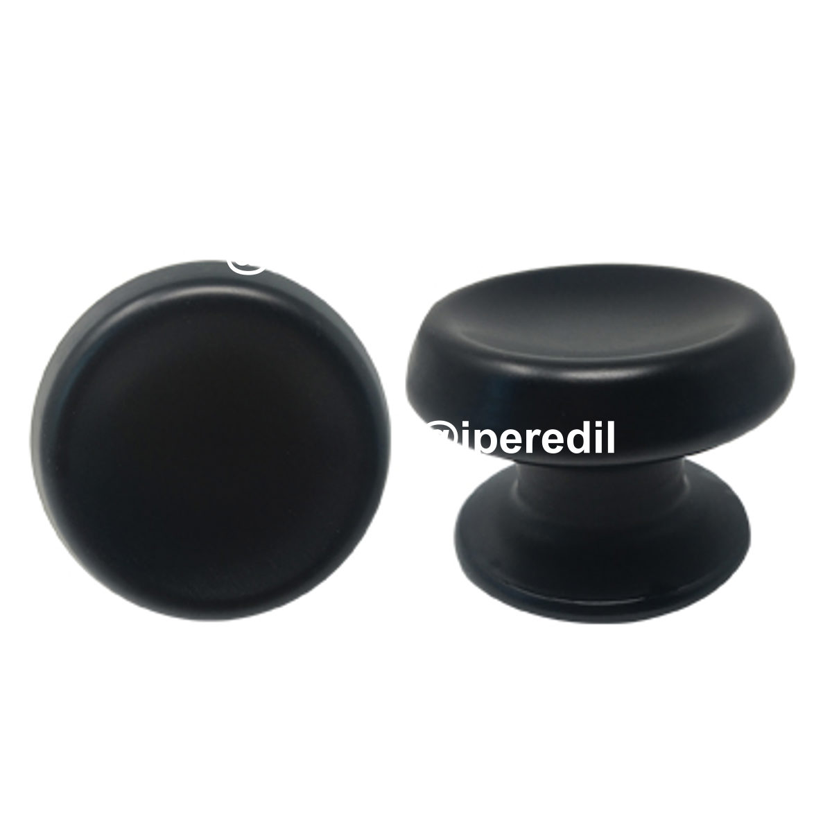 POMOLO X PORTONE 166 SAGUATTI ALLUMINIO NERO D.MM 80 BASE D.MM 70