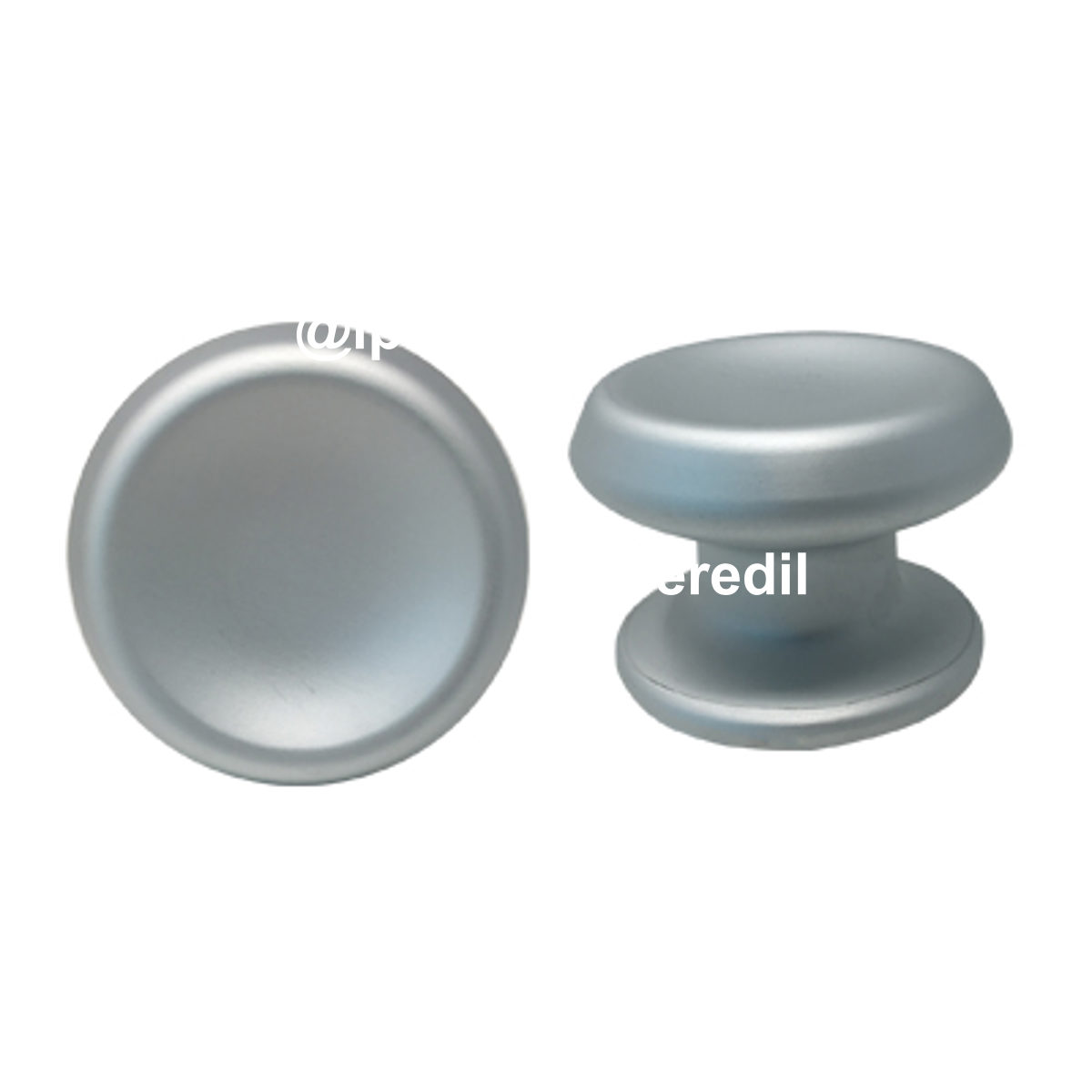 POMOLO X PORTONE 166 SAGUATTI ALLUMINIO ARGENTO SATINATO D.MM 80 BASE D.MM 70 - 03300212