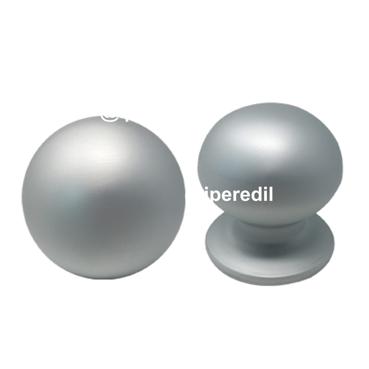 POMOLO X PORTONE 169 SAGUATTI ALLUMINIO ARGENTO SATINATO D.MM 70 BASE D.MM 60 - 03300217