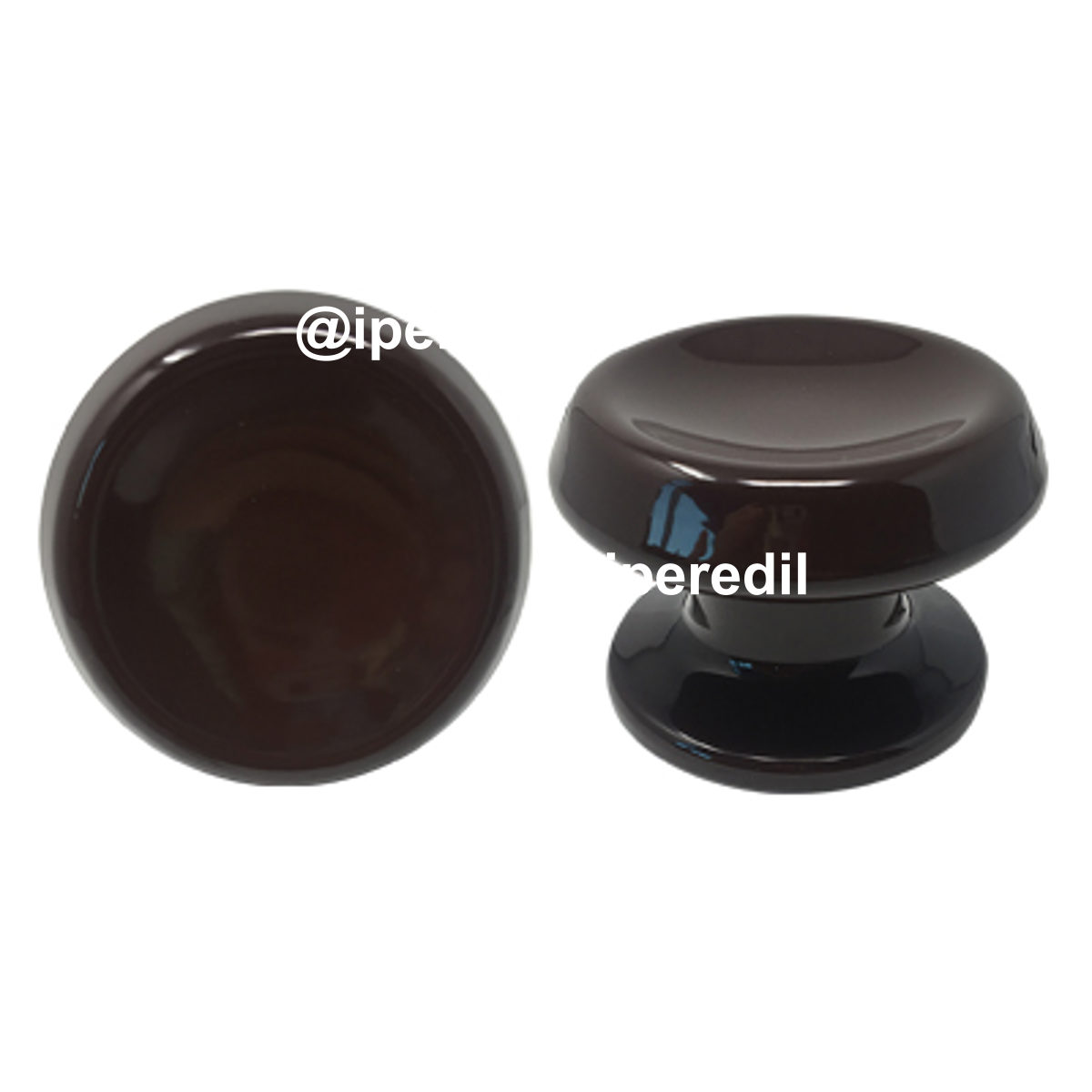 POMOLO X PORTONE 866 SAGUATTI ALLUMINIO MARRONE RAL 8017 D.MM 80 BASE D.MM 70