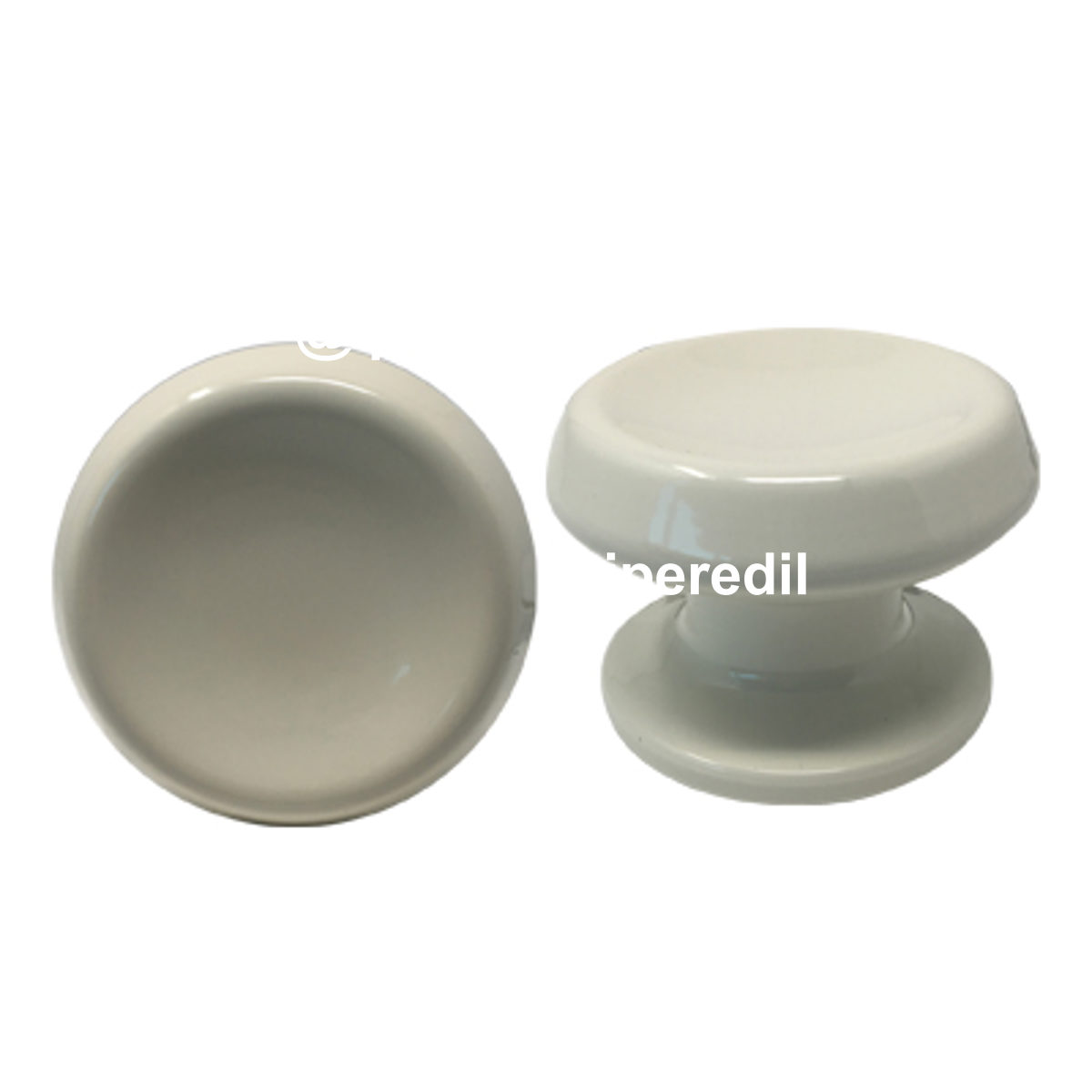 POMOLO X PORTONE 866 SAGUATTI ALLUMINIO AVORIO RAL 1013 D.MM 80 BASE D.MM 70
