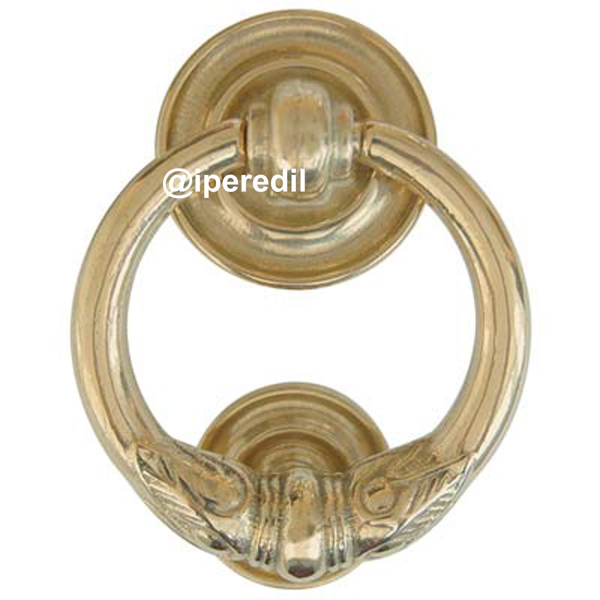 BATTENTE X PORTONE IMPERO COTTALI OTTONE LUCIDO MM 125X100