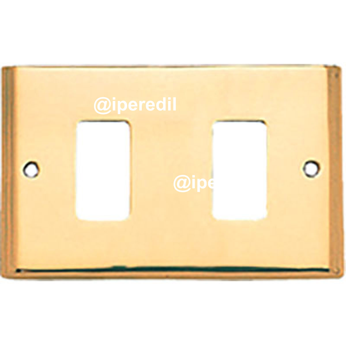 PLACCA COPRIFRUTTI COTTALI OTTONE POSTI 2 MM 125X74 MAGIC/VENUS