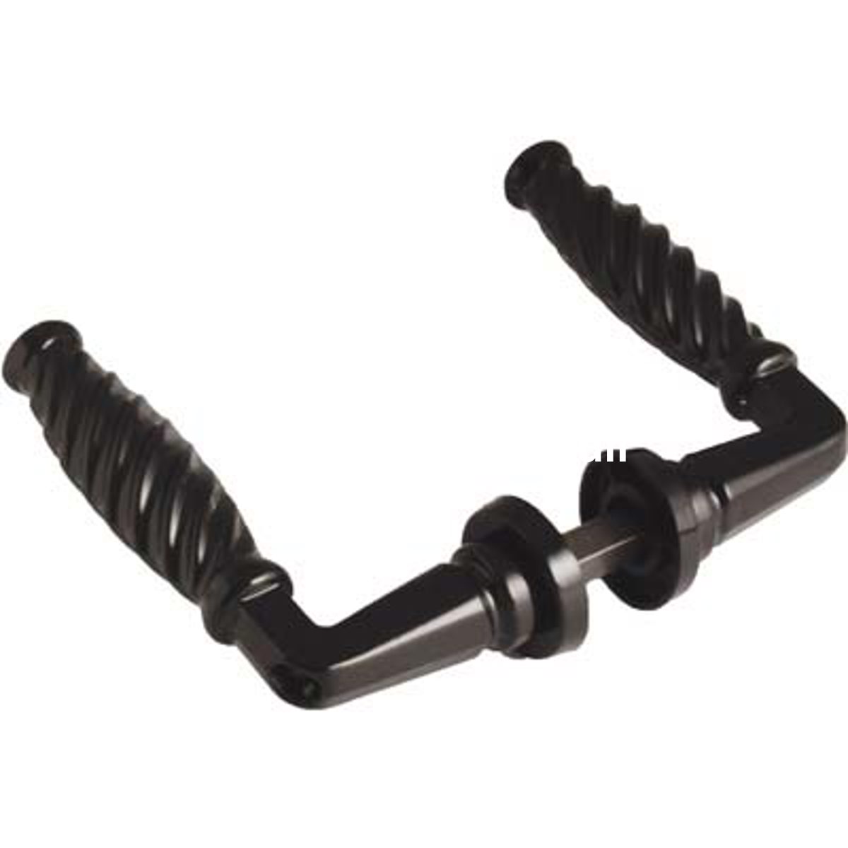 MANIGLIA PORTA METALLO A TORTIGLIONE VERN NERA VITE IN TESTA MM 25/33 Q8