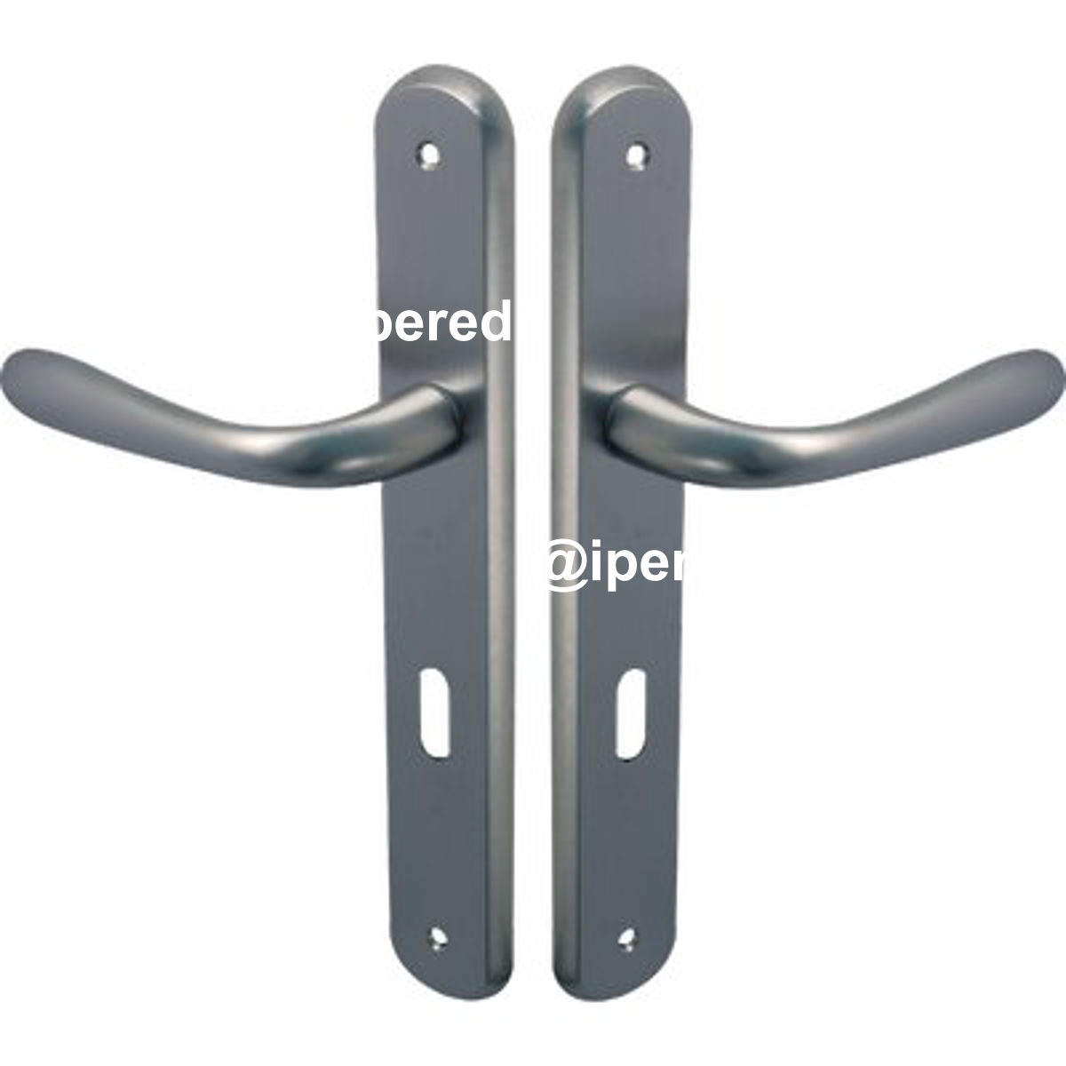 MANIGLIA GOCCIA CROMO PLACCA FORO PATENT ZAMA CROMO SATINATA Q8 I.MM 70 CF=PZ 2