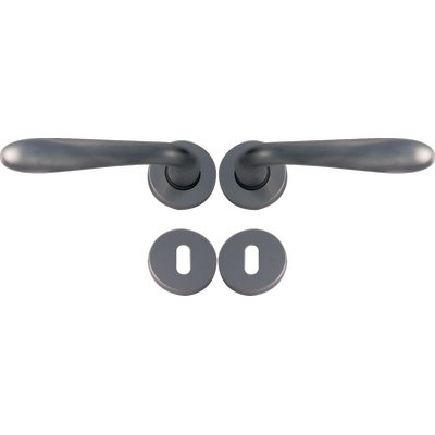 MANIGLIA GOCCIA CROMO ROSETTA FORO PATENT ZAMA CROMO SATINATA Q8 CF=PZ 2