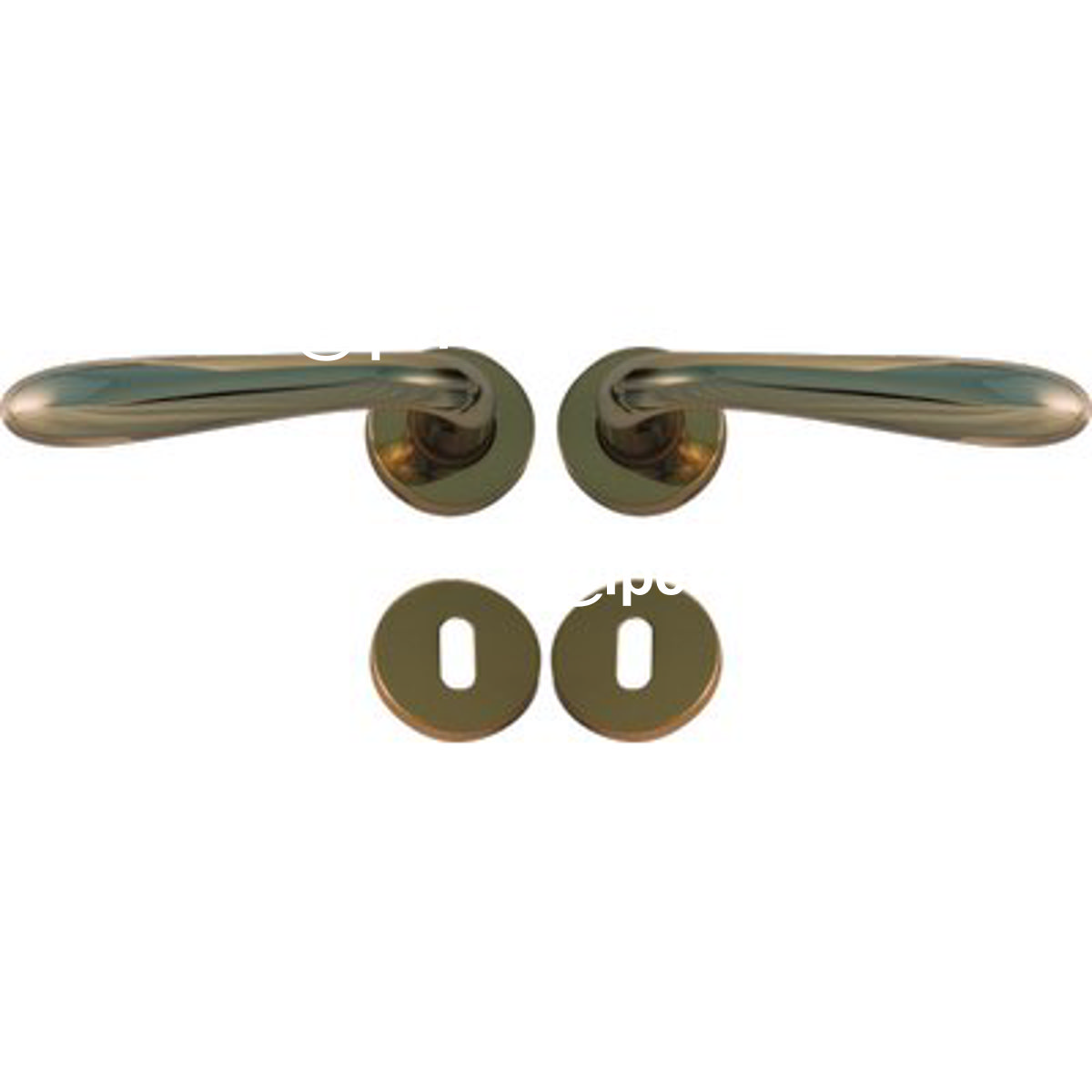 MANIGLIA GOCCIA OTTONE ROSETTA FORO PATENT ZAMA OTTONE LUCIDO Q8 CF=PZ 2