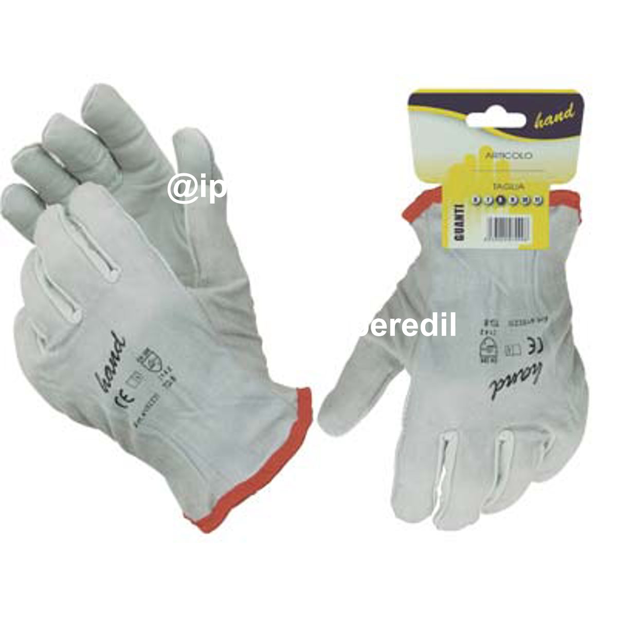 GUANTO DRIVER FIORE BOVINO WORKIT BIANCO DORSO CROSTA 8