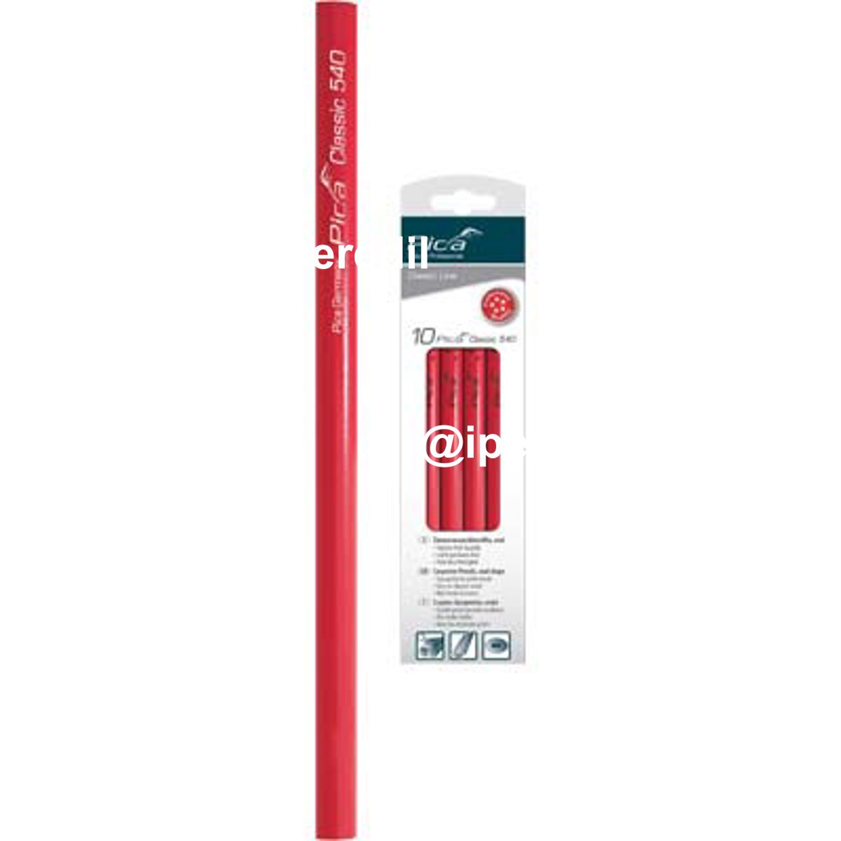 MATITA CLASSIC ROSSA 540 PICA MINA TENERA CM 24 CF=PZ 10