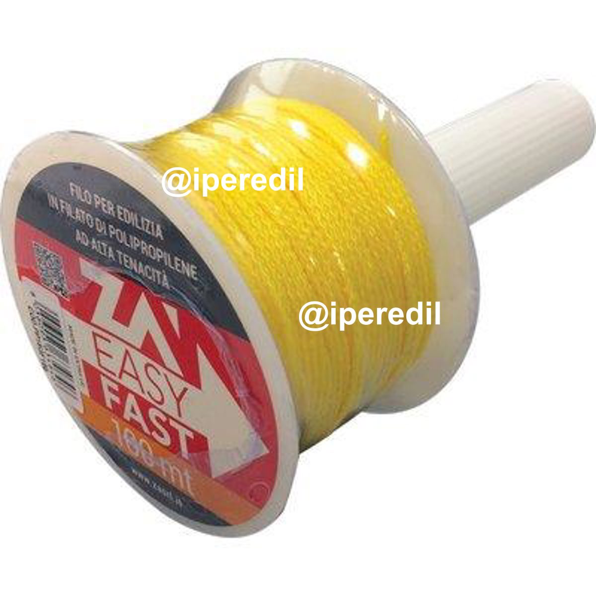 FILO EDILIZIA GIALLO FLUO + RIAVVOLGITORE PPL MT 100