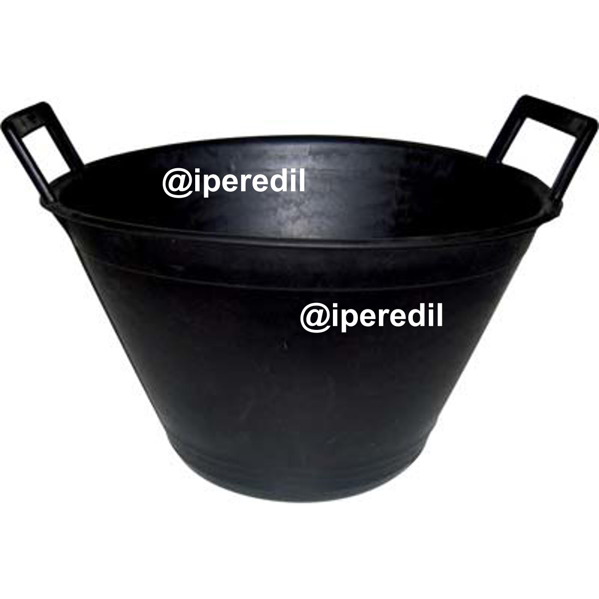 SECCHIO MURATORE DUE MANICI PE NERO D.CM 36 LITRI 10