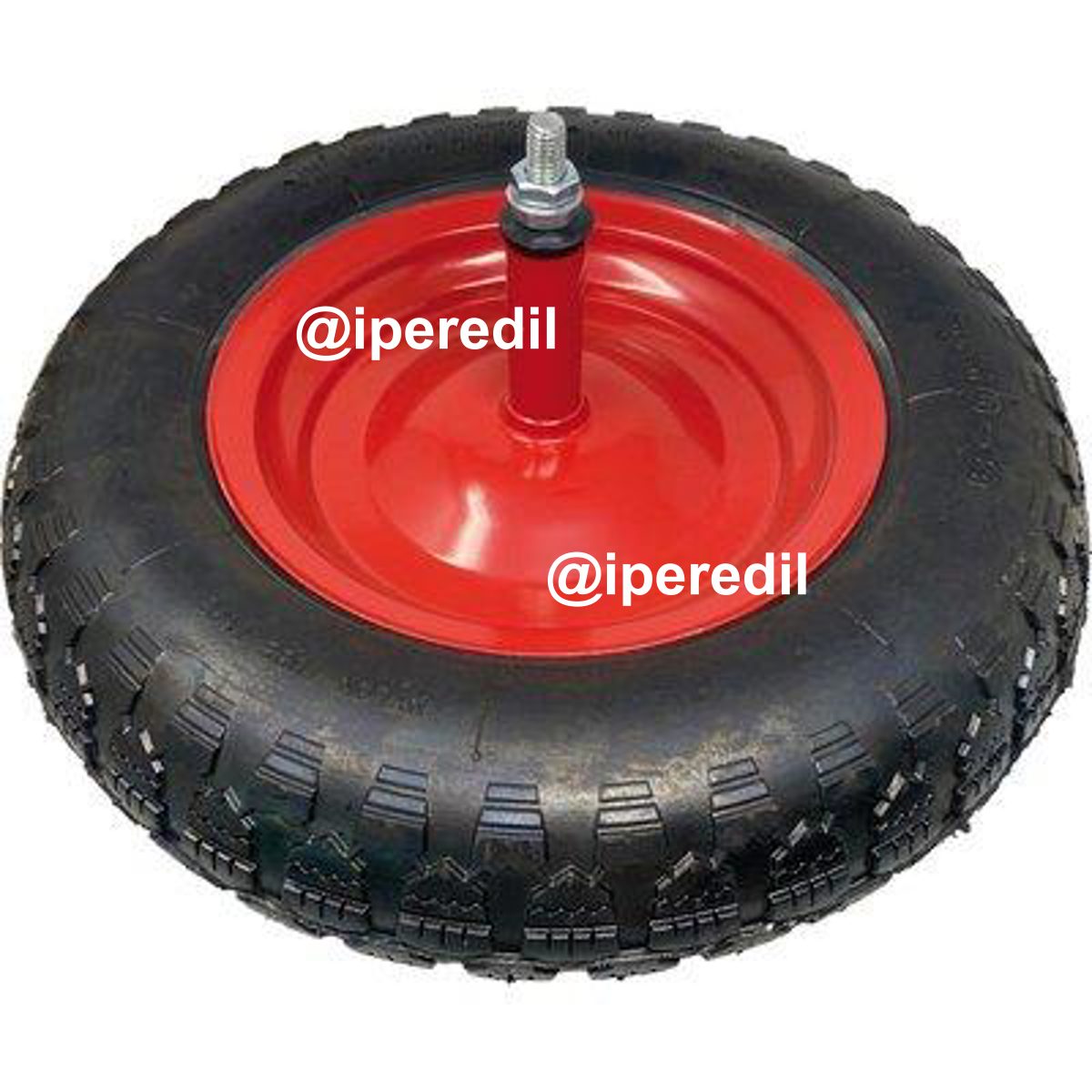 RUOTA PNEUMATICA X CARRIOLA WORKIT 3.50X8" DISCO METALLO ASSE MM 12X260 +PFU - 04121221