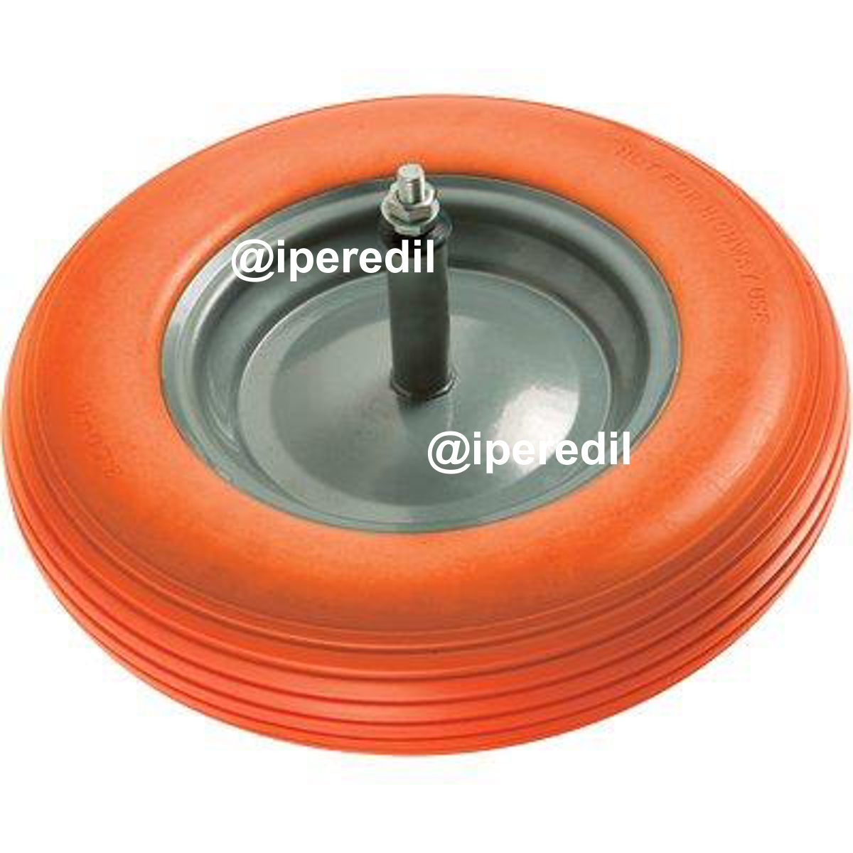 RUOTA PU ANTIFORO X CARRIOLA WORKIT 3,50X8" DISCO METALLO ASSE MM 12X260