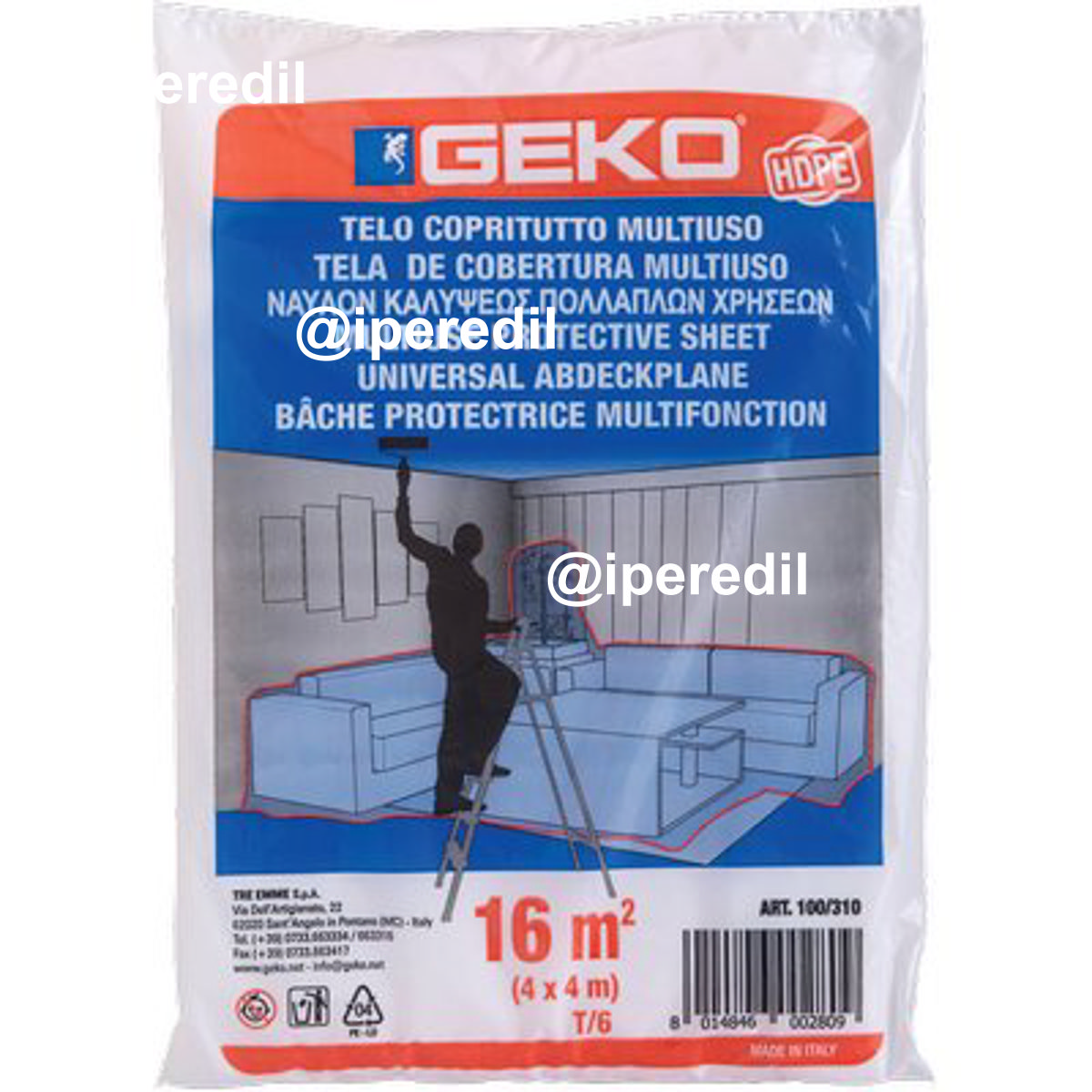 TELO COPRITUTTO PE ALTA DENSITA GEKO MT 4X4 GR 100 CA