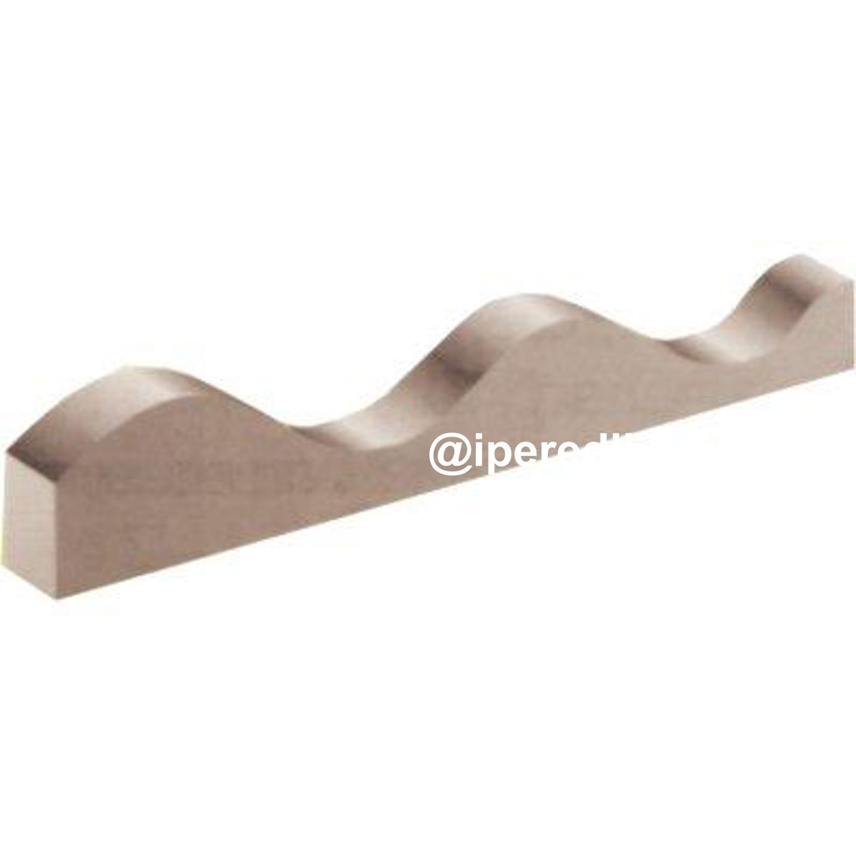LISTELLO X LAMINATO ONDULATO LEGNO L.MT 2 ONDA MM 76X18 CF=PZ 50