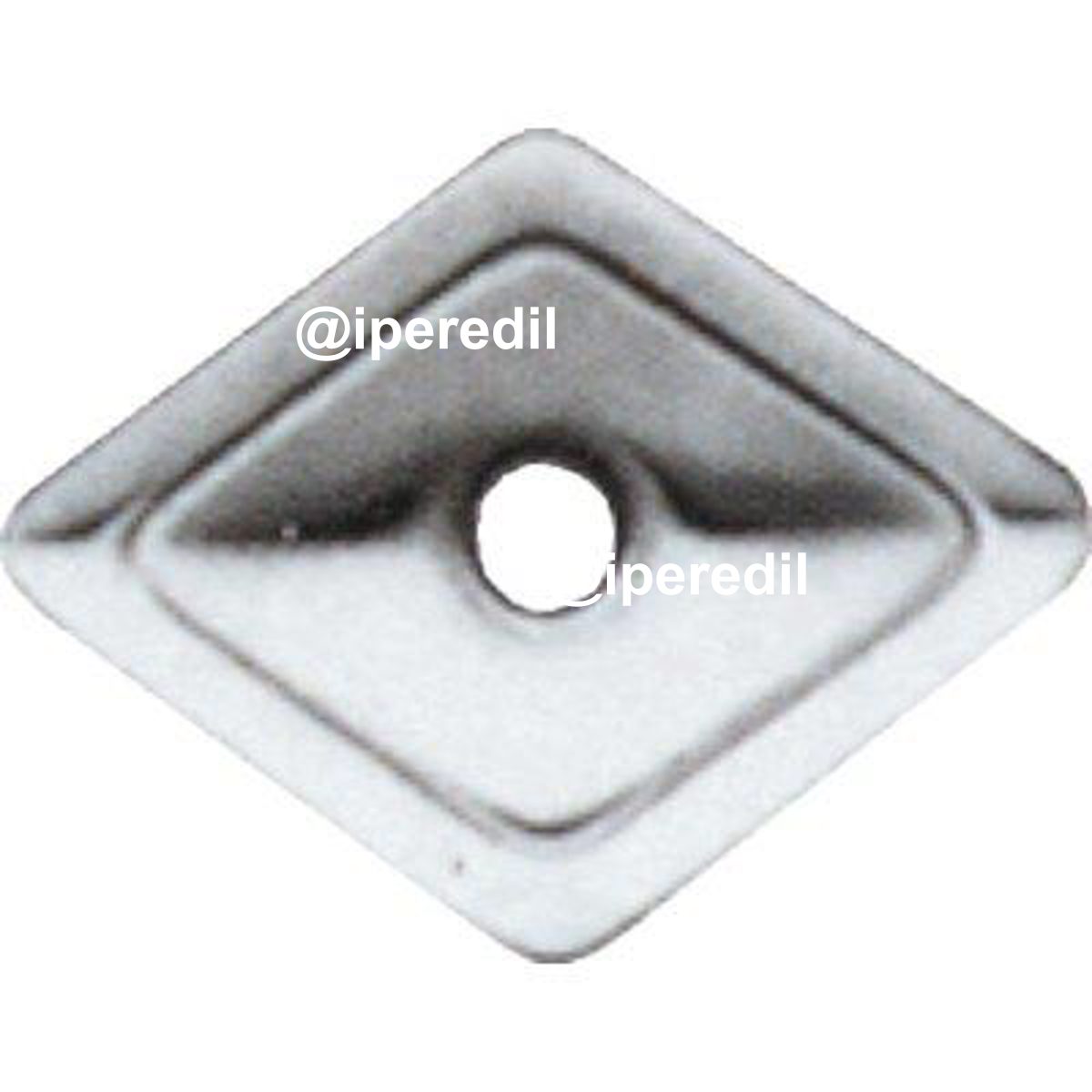 RONDELLA TIRAFONDO ROMBOIDALE ZINCATA MM 30X30 FORO MM 7,0 CF=PZ 100