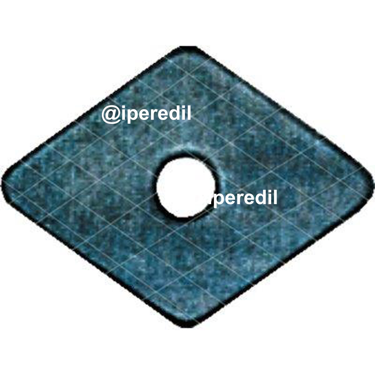 RONDELLA TIRAFONDO ROMBOIDALE RUBEROIDE MM 30X30 FORO MM 6,0 CF=PZ 100