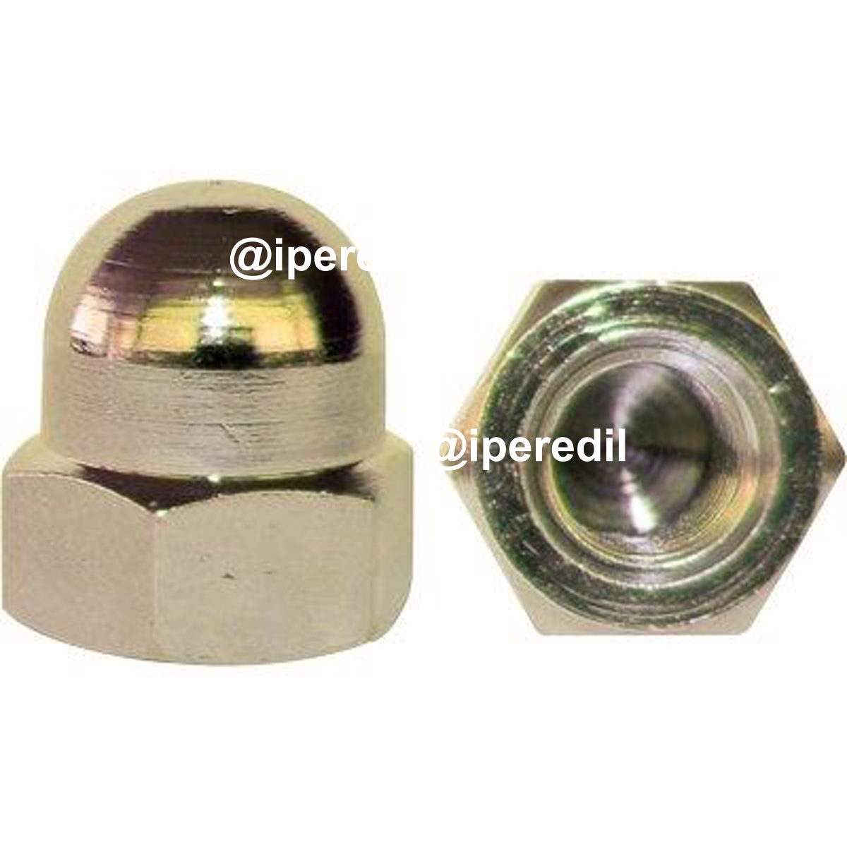 DADO ESAGONALE CIECO OTTONE M 5 CF=PZ 100
