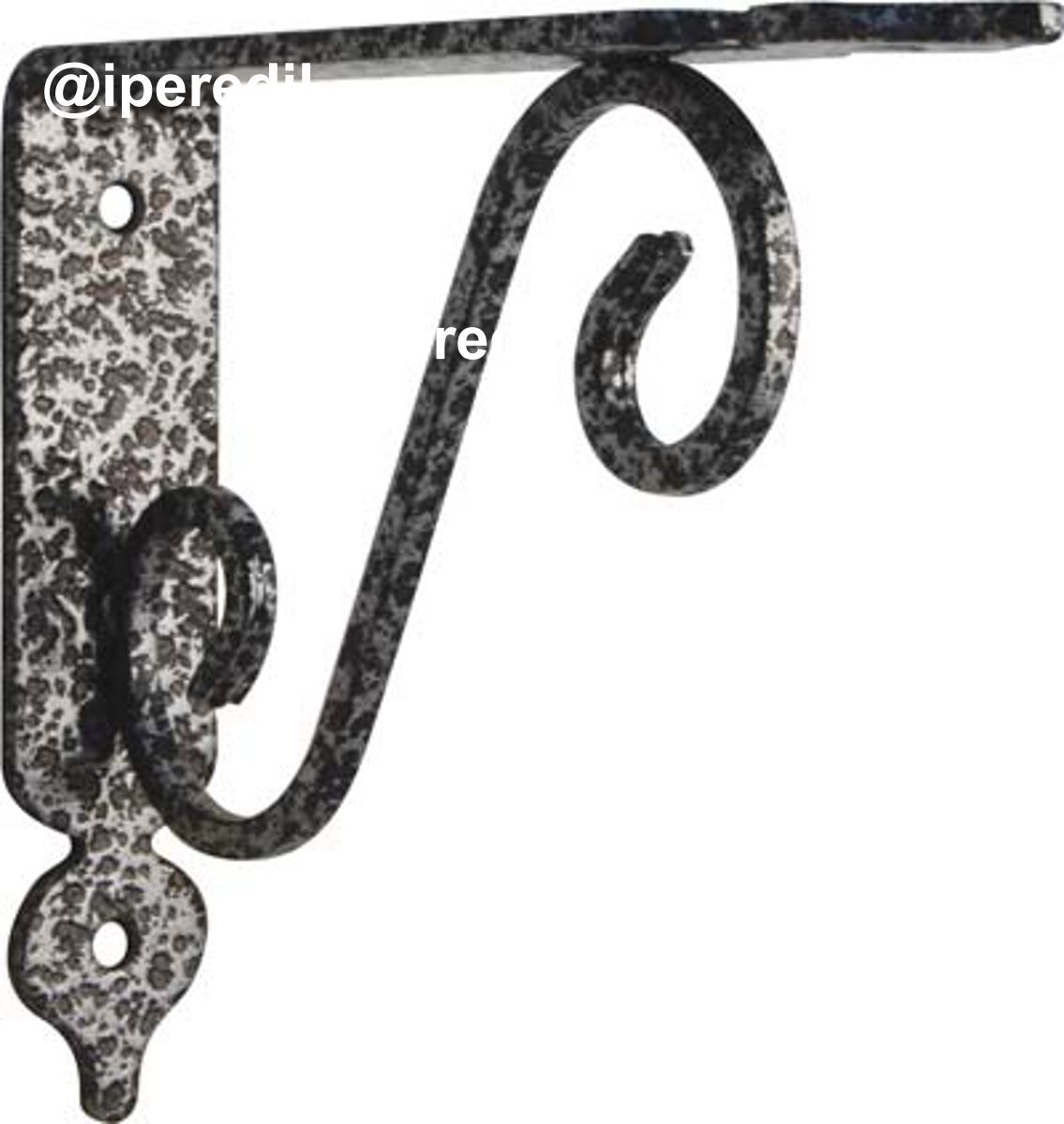 REGGIMENSOLA TOSCANIA BOLIS ACCIAIO VERNICIATO NERO/ARGENTO MM 230X180